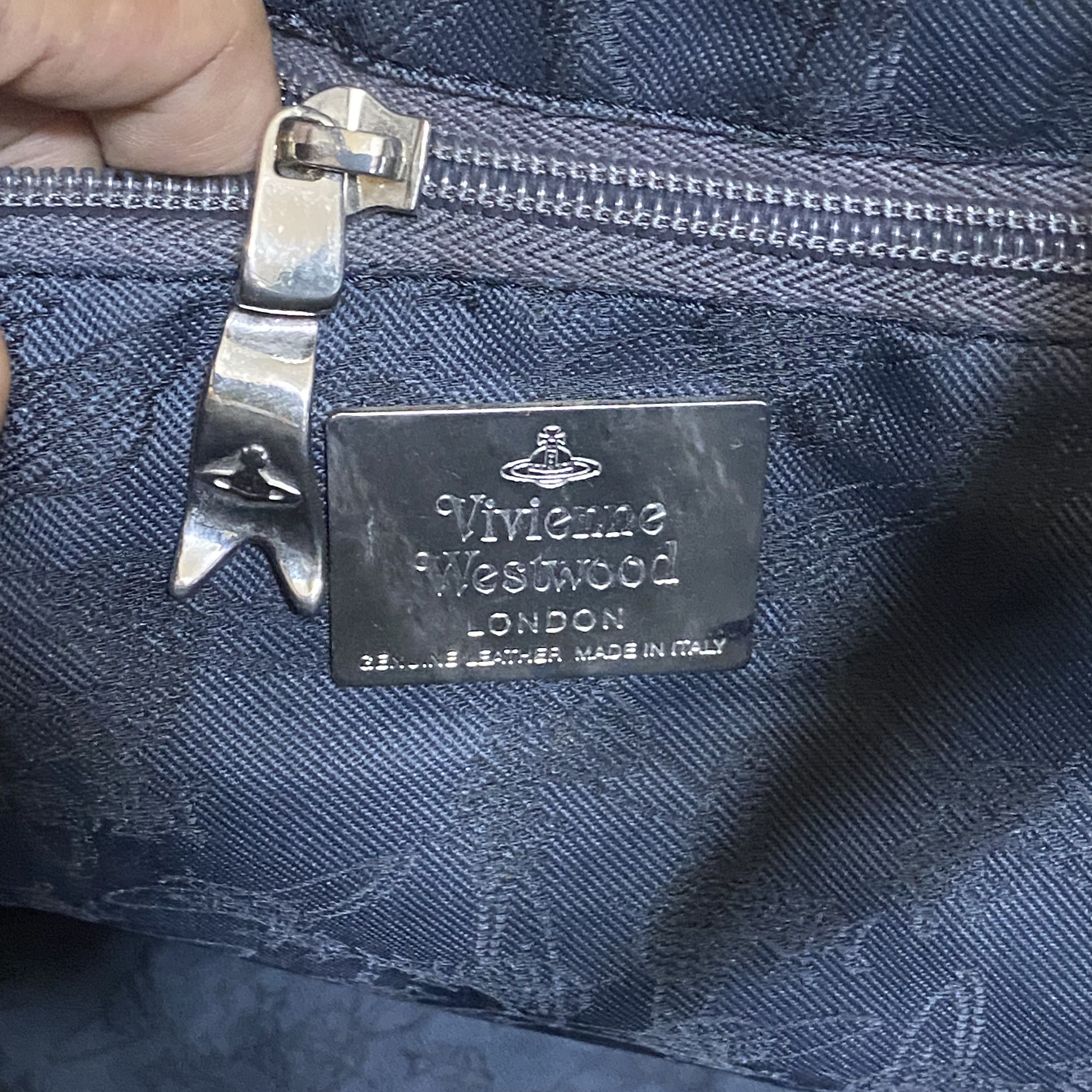 Vivienne Westwood Vintage Check Leather Luggage Tote Bag Size ONE SIZE - 11 Thumbnail
