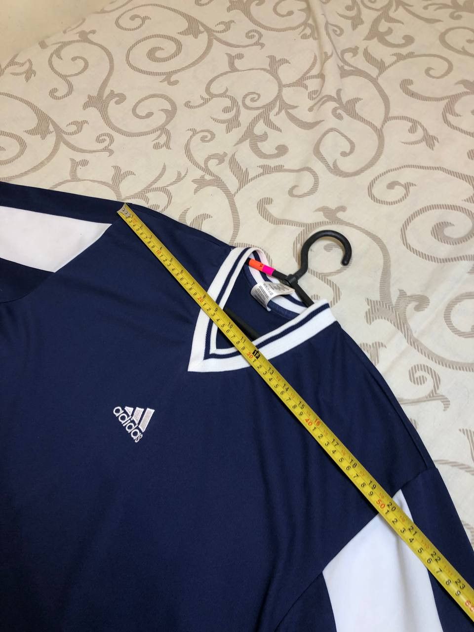 Adidas Rare Vintage Adidas Jersey V Neck Shirt Blue Size US XL / EU 56 / 4 - 7 Thumbnail