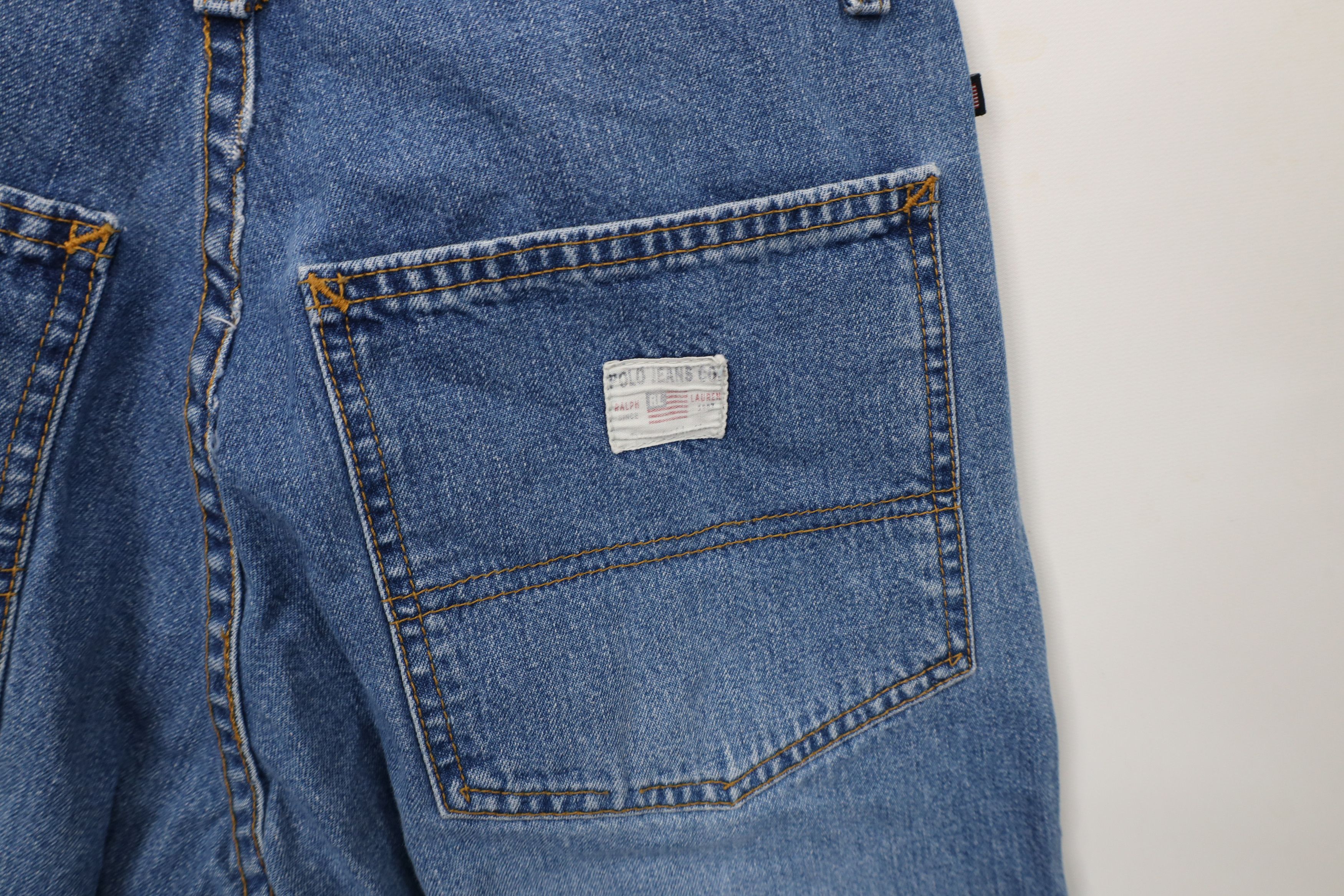 Ralph Lauren × Vintage Vintage 90s Ralph Lauren Spell Out Wide Leg Drawstring Jeans Size US 32 / EU 48 - 13 Thumbnail