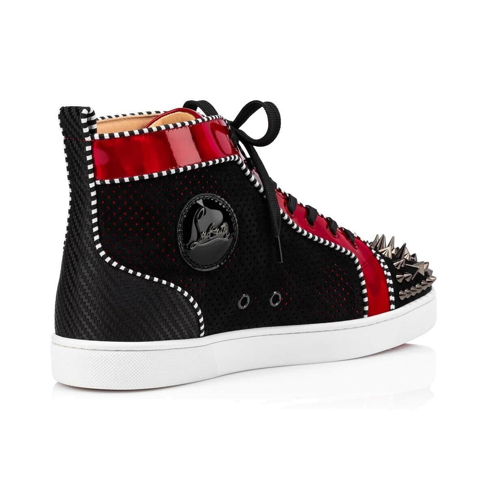 Christian Louboutin Christian Louboutin Mens Lou Pik Pik Orlato Flat Black Red Size US 9.5 / EU 42-43 - 8 Thumbnail