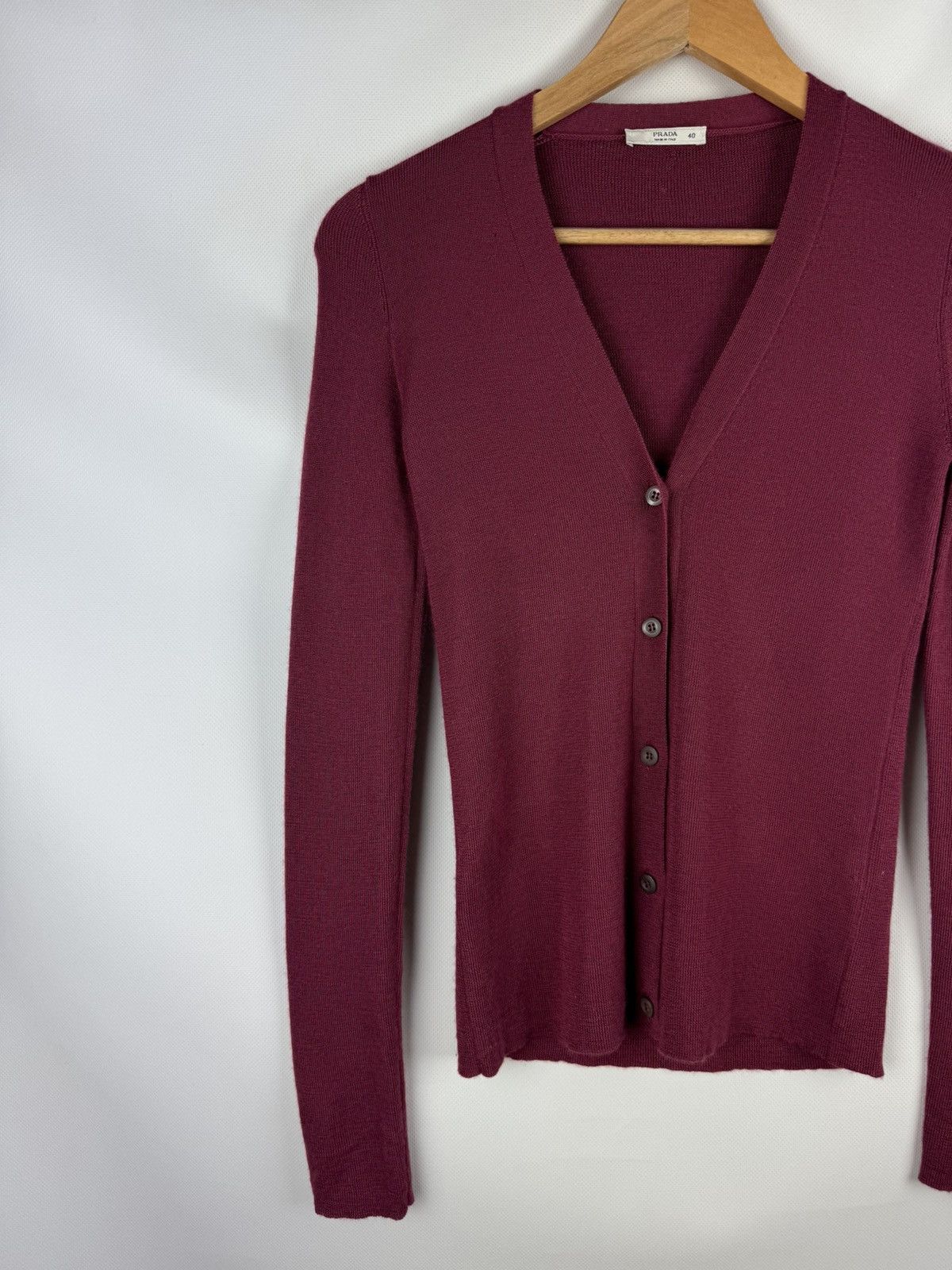 Prada Prada Ladies Cashmere Silk Long Sleeve Cardigan Sweater Size S / US 4 / IT 40 - 2 Thumbnail