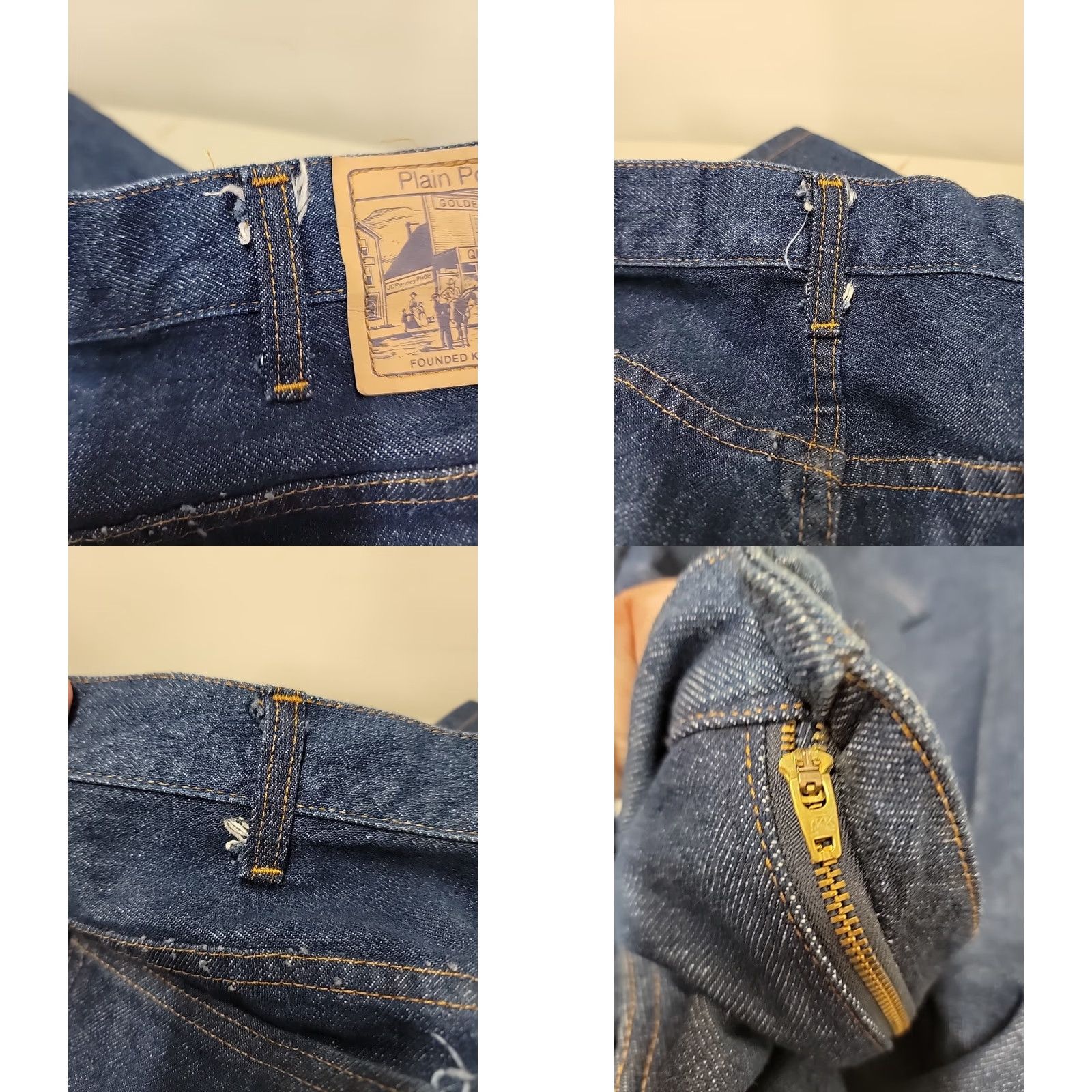 JCPenney VINTAGE JCPenney Jeans Mens 36x30 Denim 100% Cotton Blue Dark Wash 5-Pocket Size US 36 / EU 52 - 10 Thumbnail