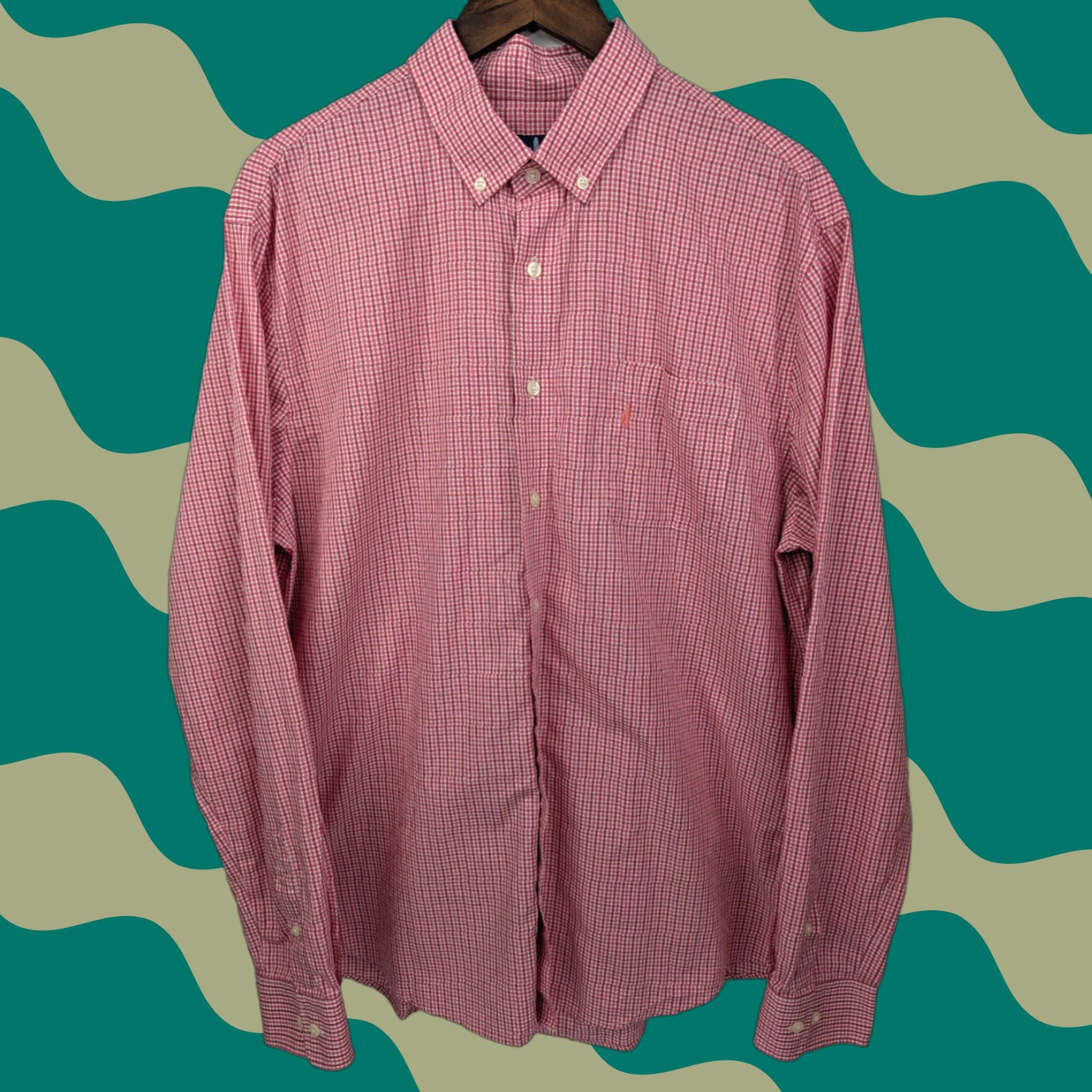 johnnie-O **Johnnie-O Men's Pink Check Button-Down XL Casual Shirt** User: Johnnie-O Men's Pink Check Button-Down Casual XL Shirt Size US XL / EU 56 / 4 - 1 Thumbnail