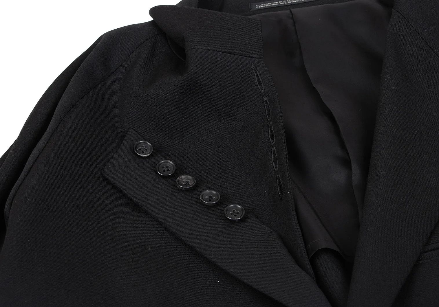 Yohji Yamamoto Yohji Yamamoto Wool Gabardine Jacket Black 3 Size US L / EU 52-54 / 3 - 5 Thumbnail