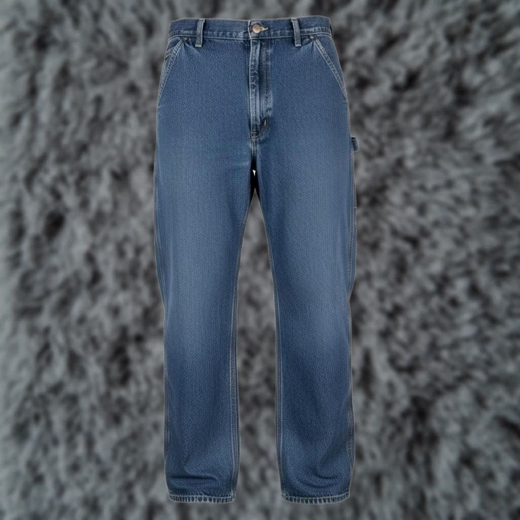 Carhartt Carhartt Jeans Mens 38x32 Blue Medium Wash Relaxed Straight 813-DPS Zip Fly Five-Pocket Denim Cotton Relaxed Regular Mens Size US 38 / EU 54 - 1 Thumbnail
