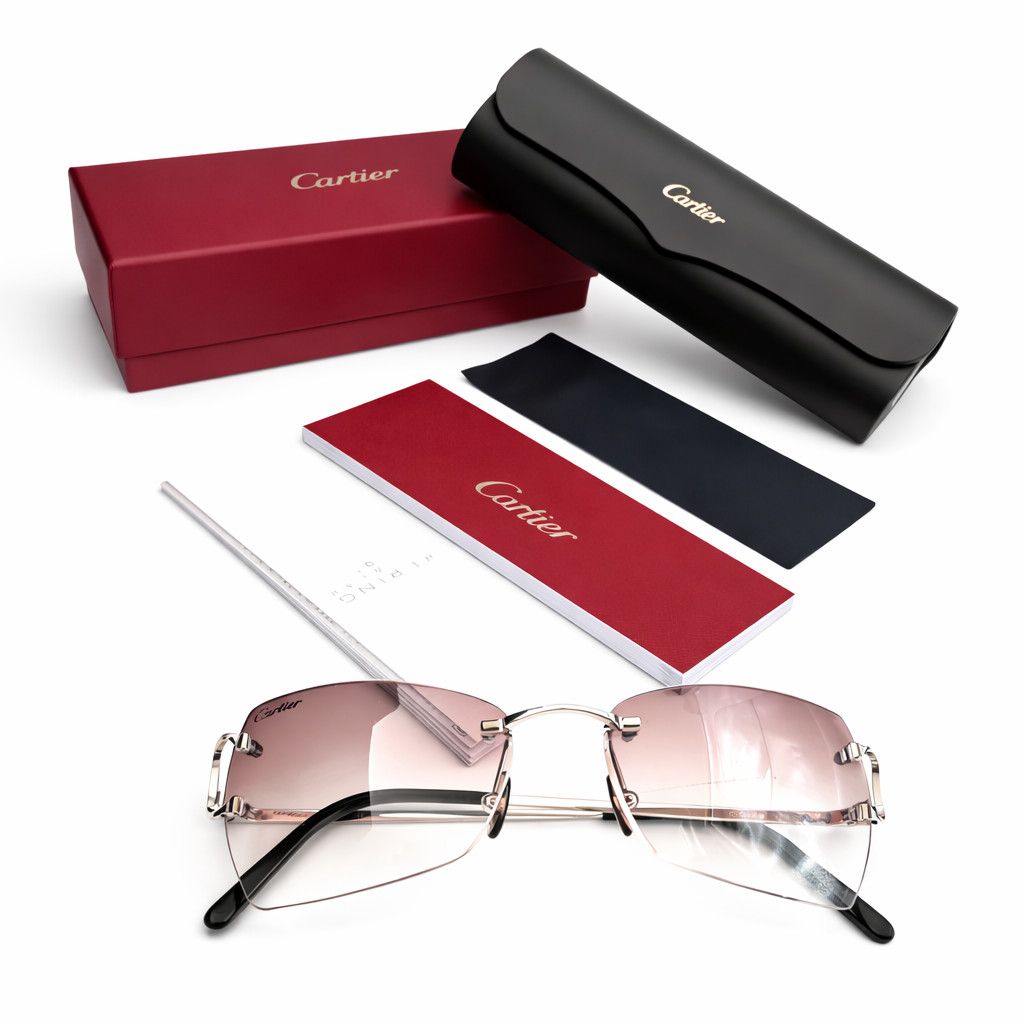 Cartier Authentic Cartier Piccadilly Silver Rimless Sunglasses Size ONE SIZE - 1 Thumbnail