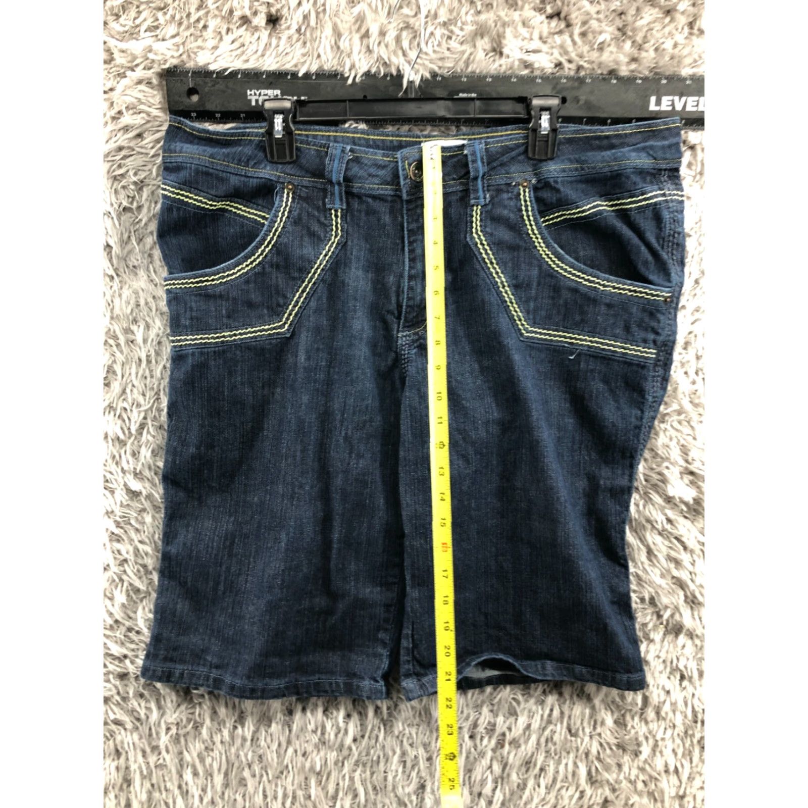 Vintage Venezia Bermuda Shorts Womens Plus Size 24 Mid Rise Dark Wash Blue Size 42" / US 20 - 3 Thumbnail