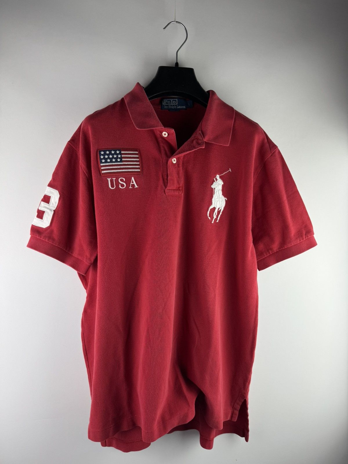 Polo Ralph Lauren Vintage Polo Ralph Lauren USA 🇺🇸 United States Polo Shirt Size US L / EU 52-54 / 3 - 1 Thumbnail