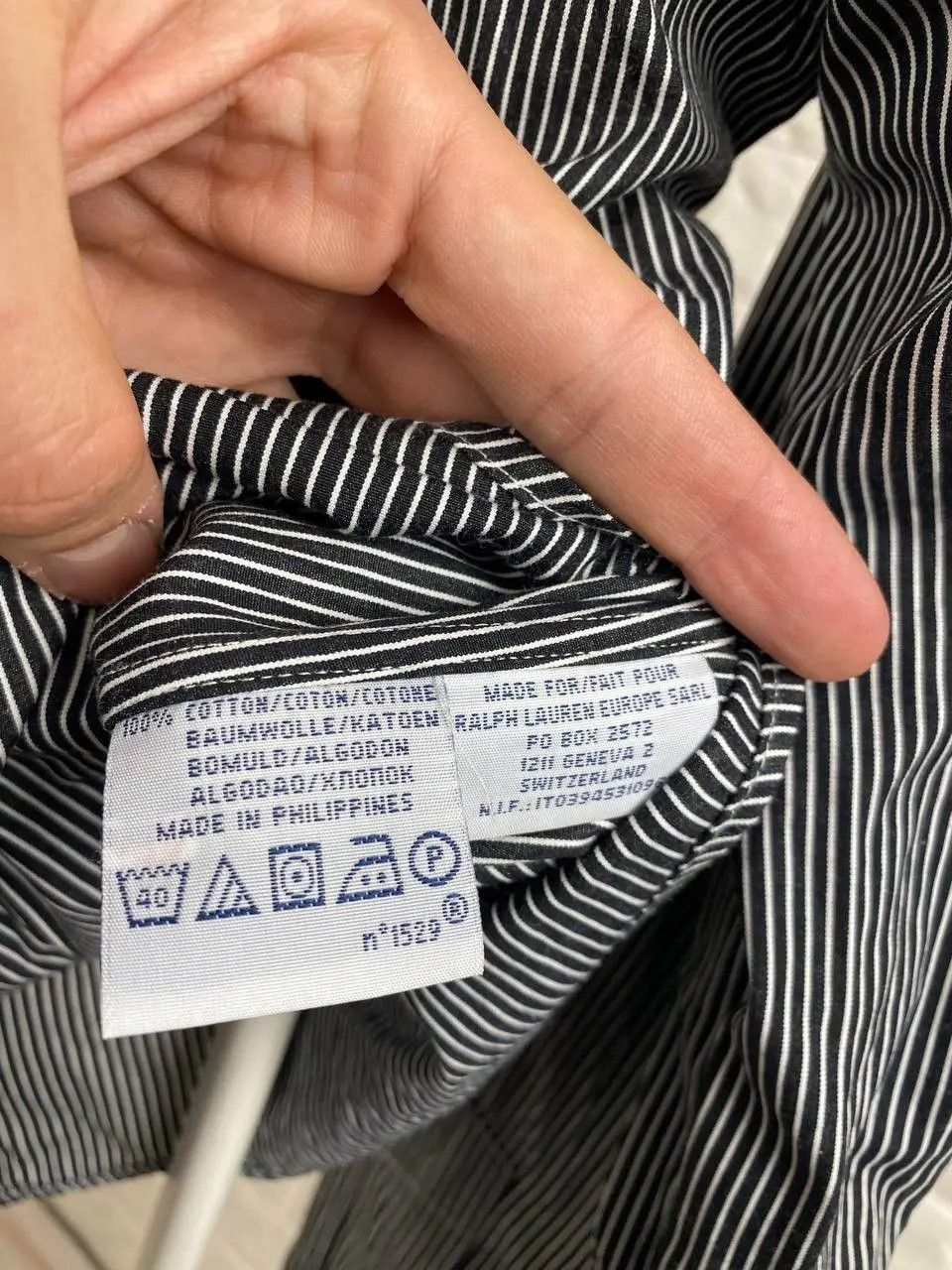 Polo Ralph Lauren × Ralph Lauren Vintage Ralph Lauren Shirt Light Stripe Cotton Long Sleeve Size US L / EU 52-54 / 3 - 4 Thumbnail