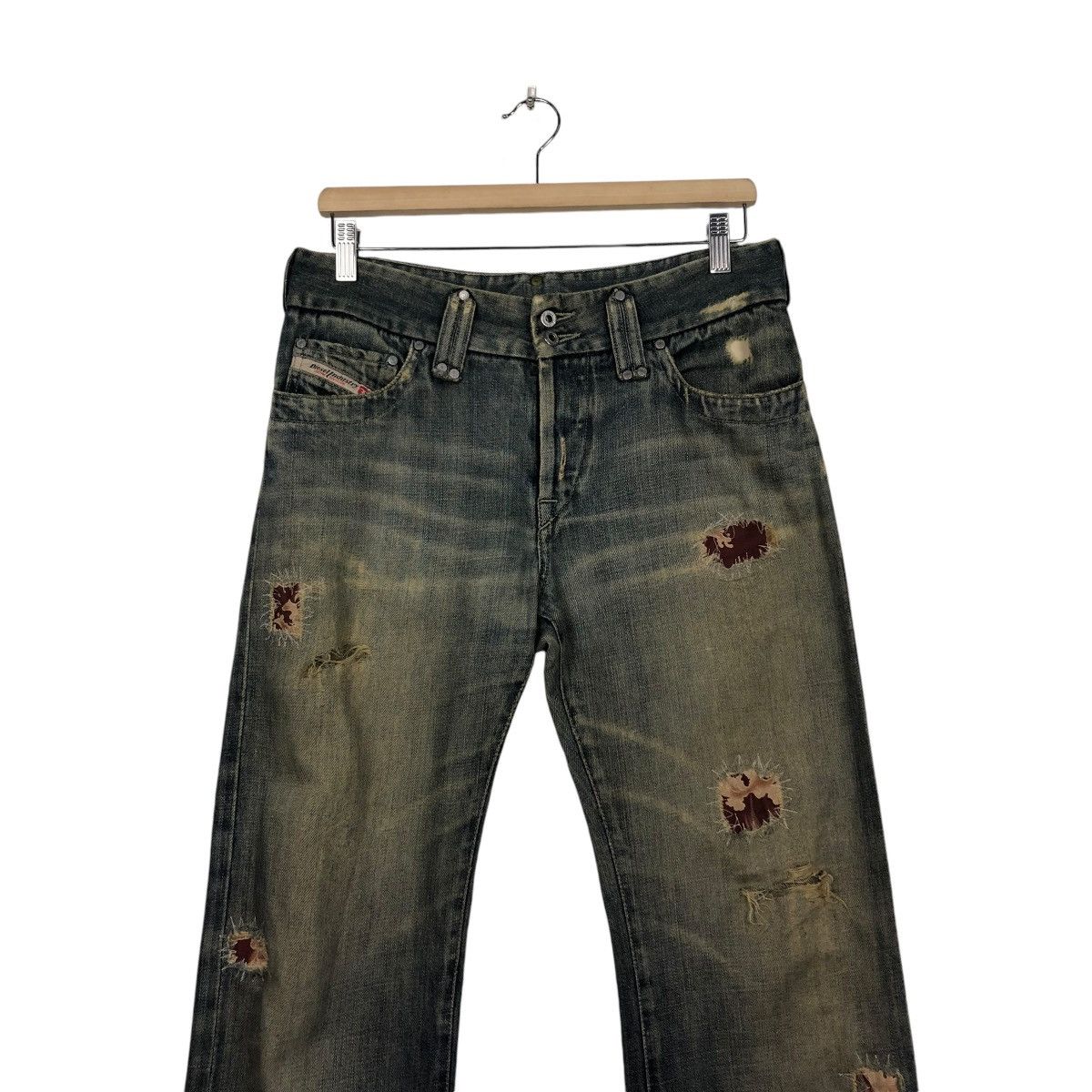 Diesel 🔥DISTRESSED RUSTY DESIGN DIESEL DENIM JEANS PATCHWORK Size US 32 / EU 48 - 6 Thumbnail