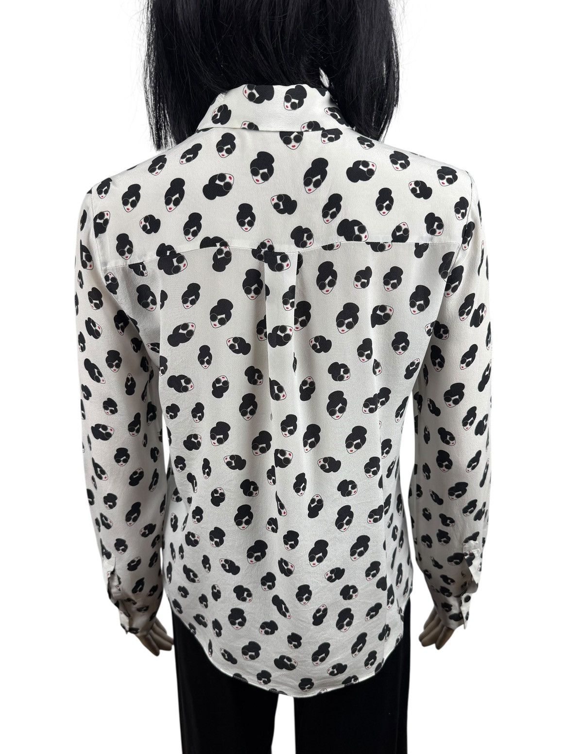 Alice + Olivia Alice + Olivia Stace Face Willa Silk Blouse Button Up Size XS / US 0-2 / IT 36-38 - 9 Thumbnail