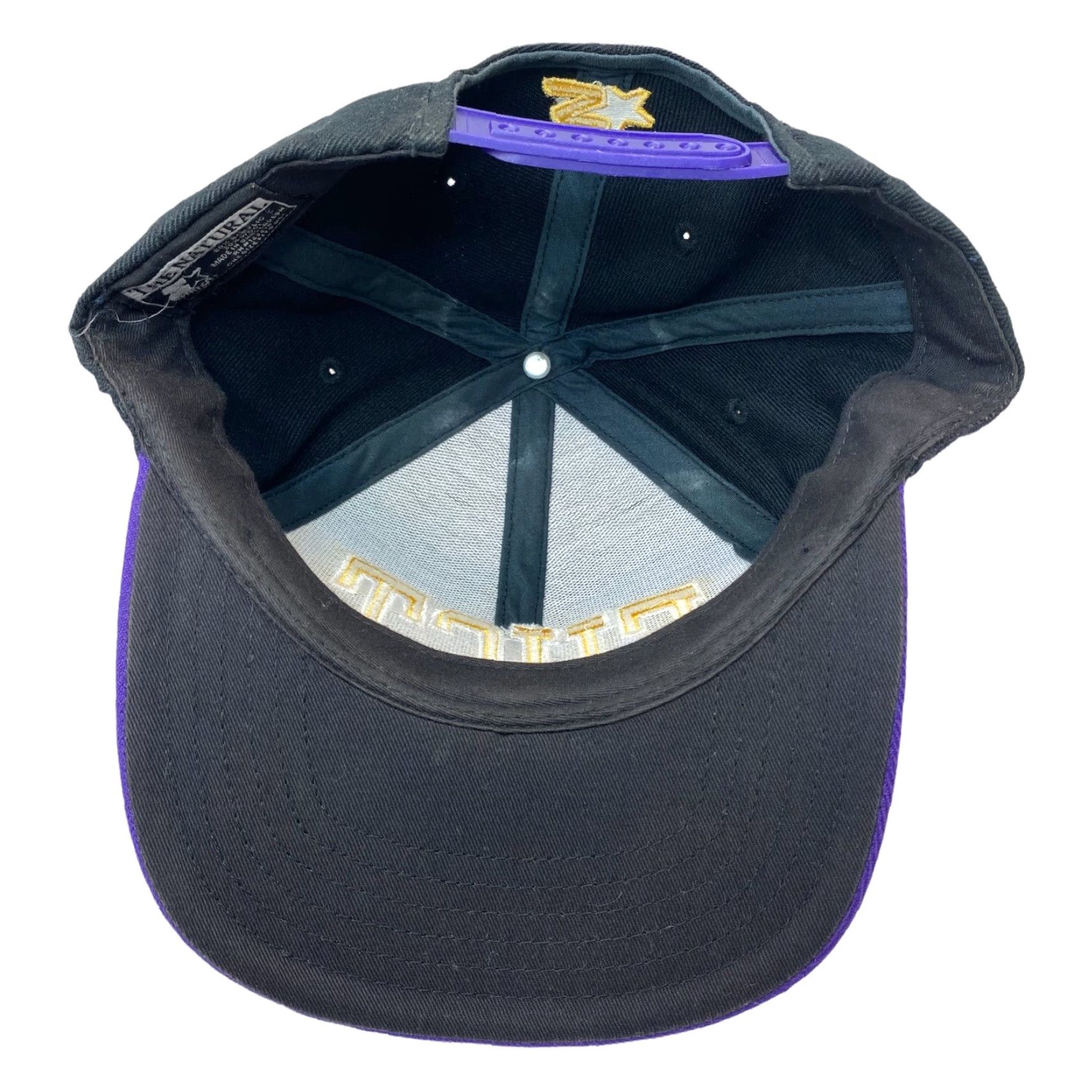 FUCT FUCT X STARTER SNAPBACK HAT ADULTS ADJUSTABLE BLACK THE NATURAL Y2K PURPLE GOLD Size ONE SIZE - 3 Thumbnail