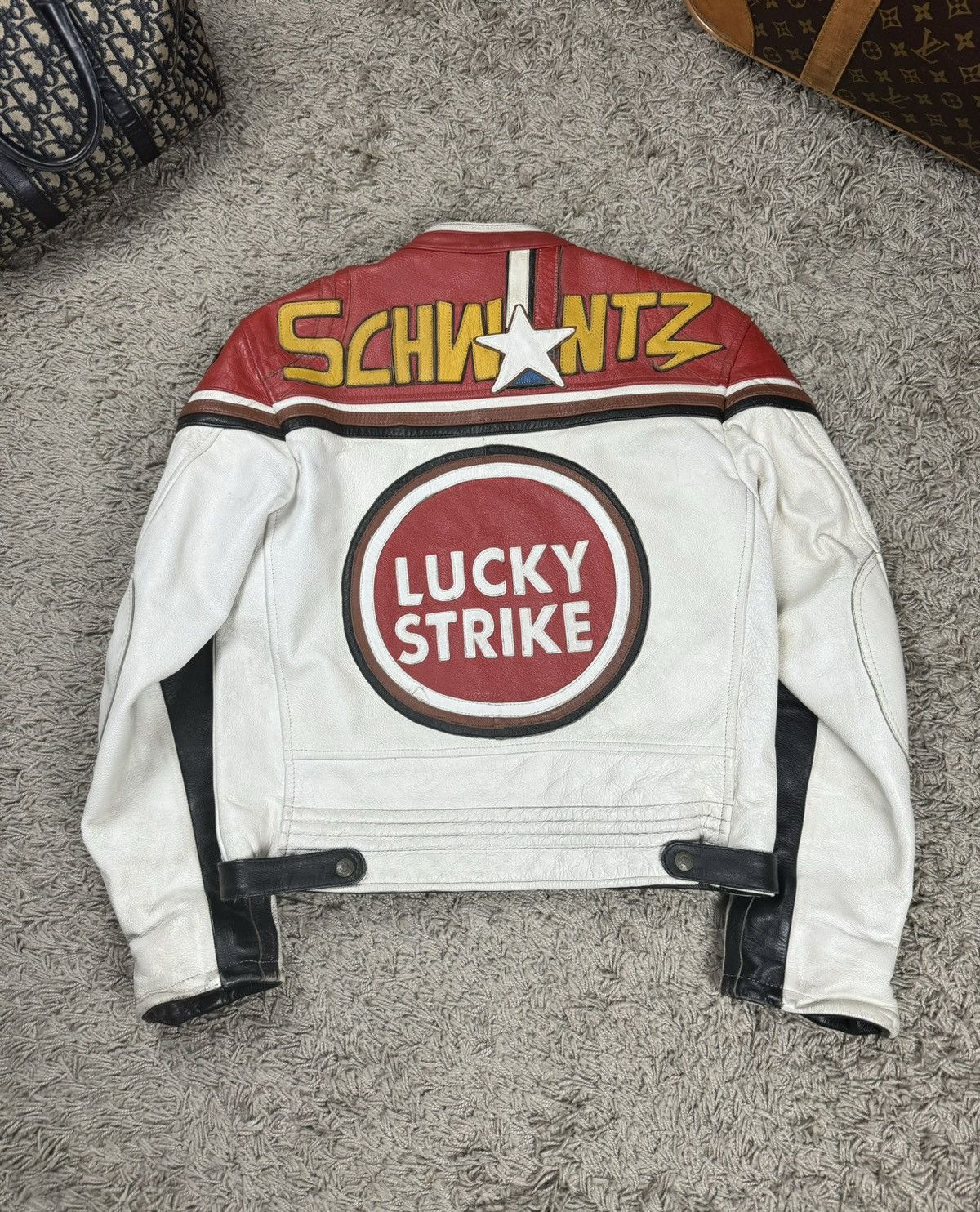 Vintage Vintage leather jacket Lucky Strike original retro item Size US S / EU 44-46 / 1 - 2 Thumbnail