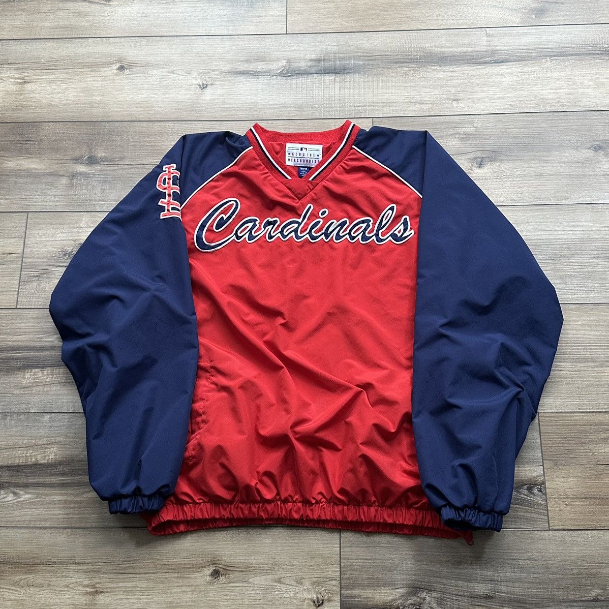 MLB Vintage 90s St. Louis Cardinals MLB Windbreaker Pullover Size US XL / EU 56 / 4 - 1 Thumbnail