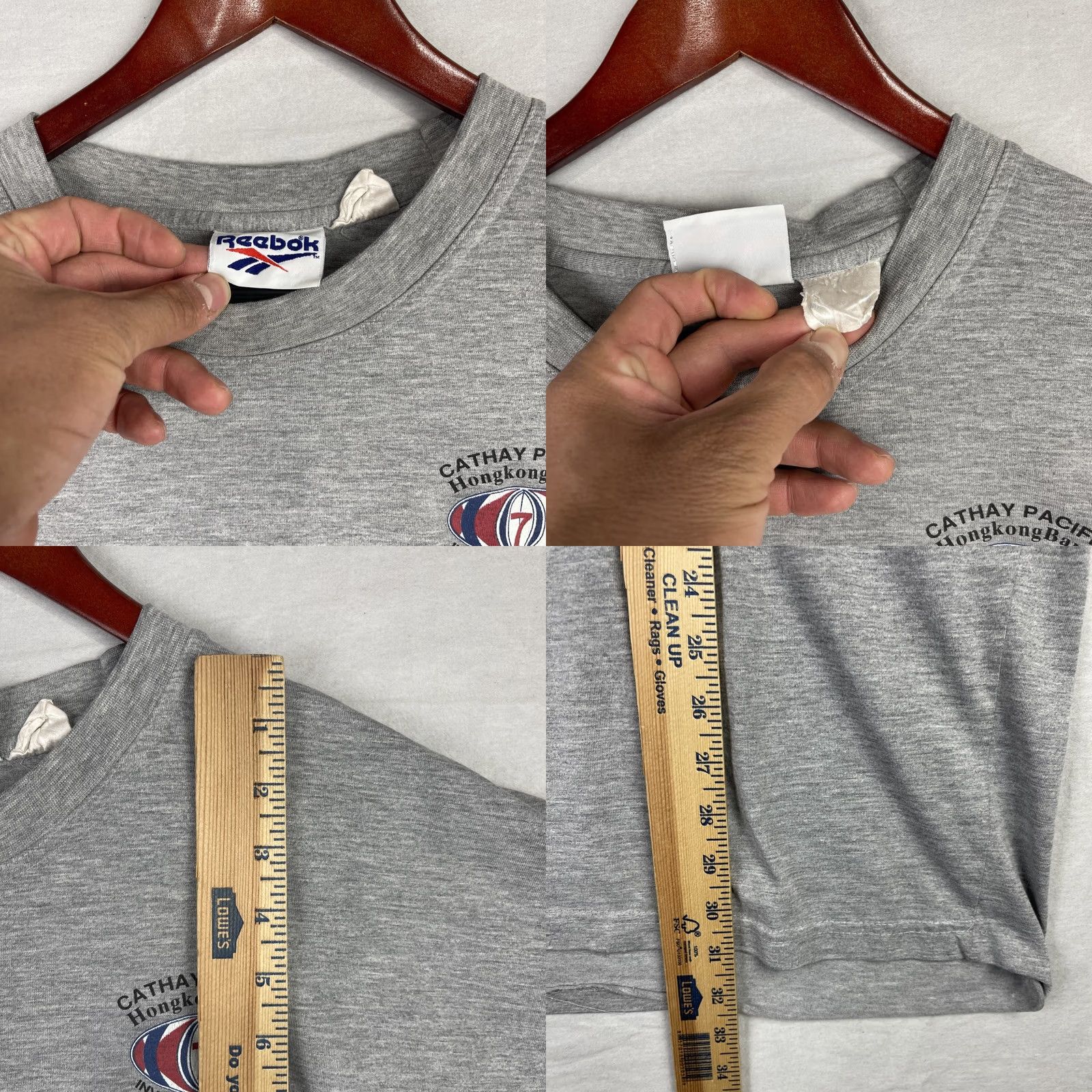Reebok VINTAGE Reebok Hong Kong Sevens Shirt Mens 2XL Gray Rugby 90s Sports Tournament Size US XXL / EU 58 / 5 - 8 Thumbnail
