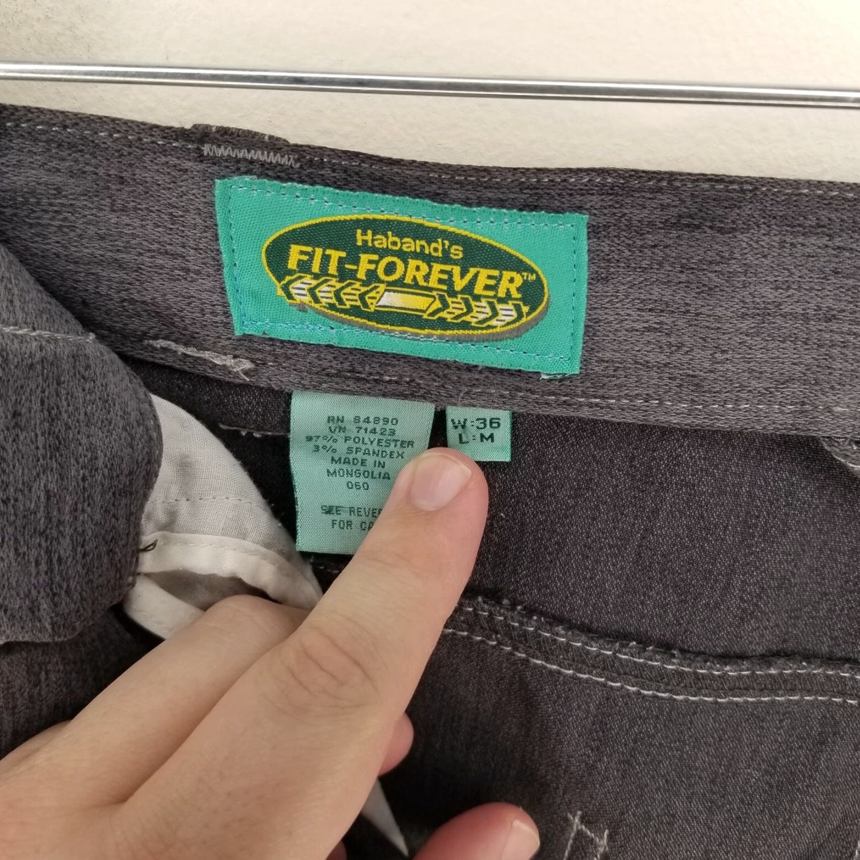 Haband Habands Fit Forever Men’s Chino Pants Gray 36x29, Regular, Waist 36 Inseam 29, Men’s Pants Size US 36 / EU 52 - 4 Thumbnail