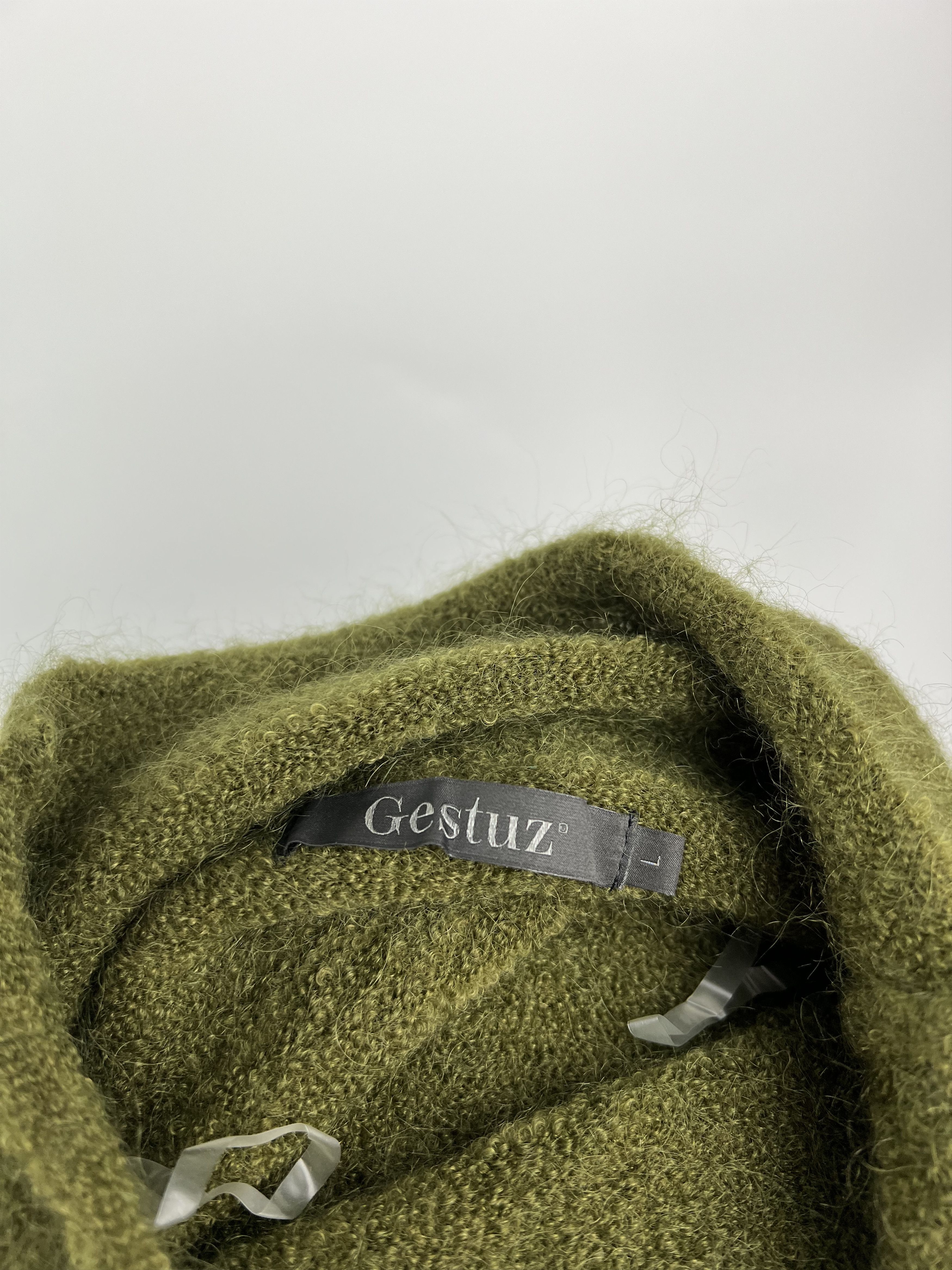 Gestuz Gestuz Women's Green Wool Mohair Turtleneck Sweater Size L Size L / US 10 / IT 46 - 10 Thumbnail