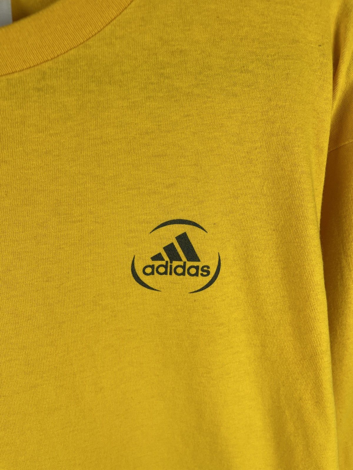 Adidas Adidas logo vintage 90s made in USA yellow long sleeve tee Size US M / EU 48-50 / 2 - 7 Thumbnail