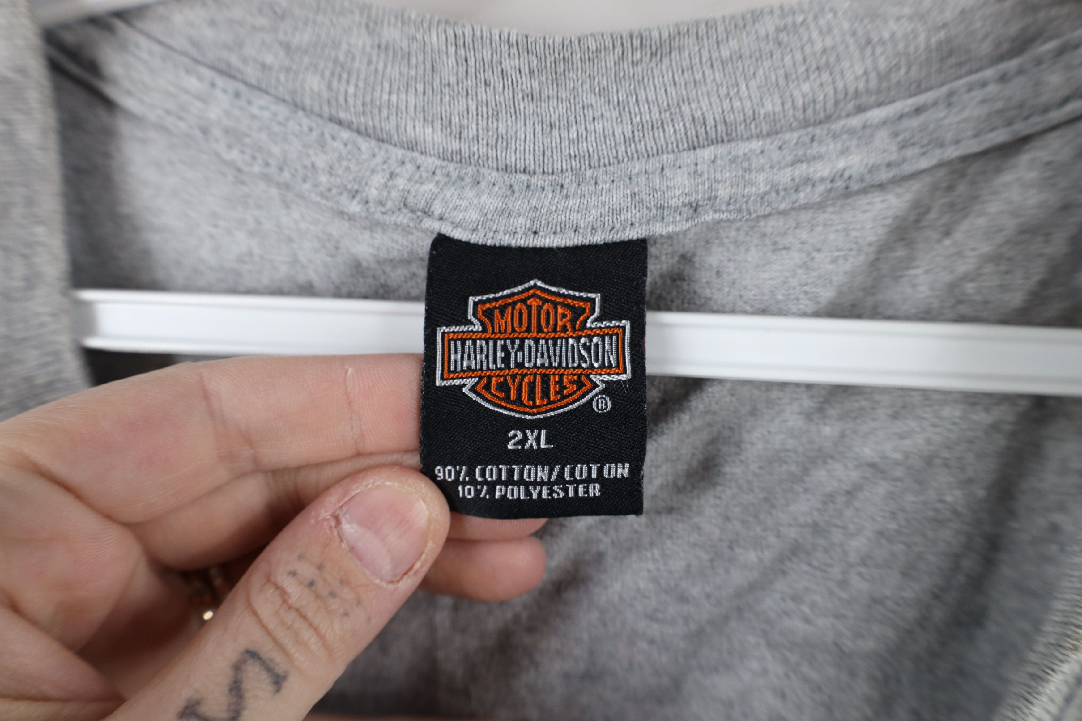 Harley Davidson × Vintage Vintage Y2K 2001 Harley Davidson Tank Top T-Shirt Gray USA Size US XXL / EU 58 / 5 - 9 Thumbnail