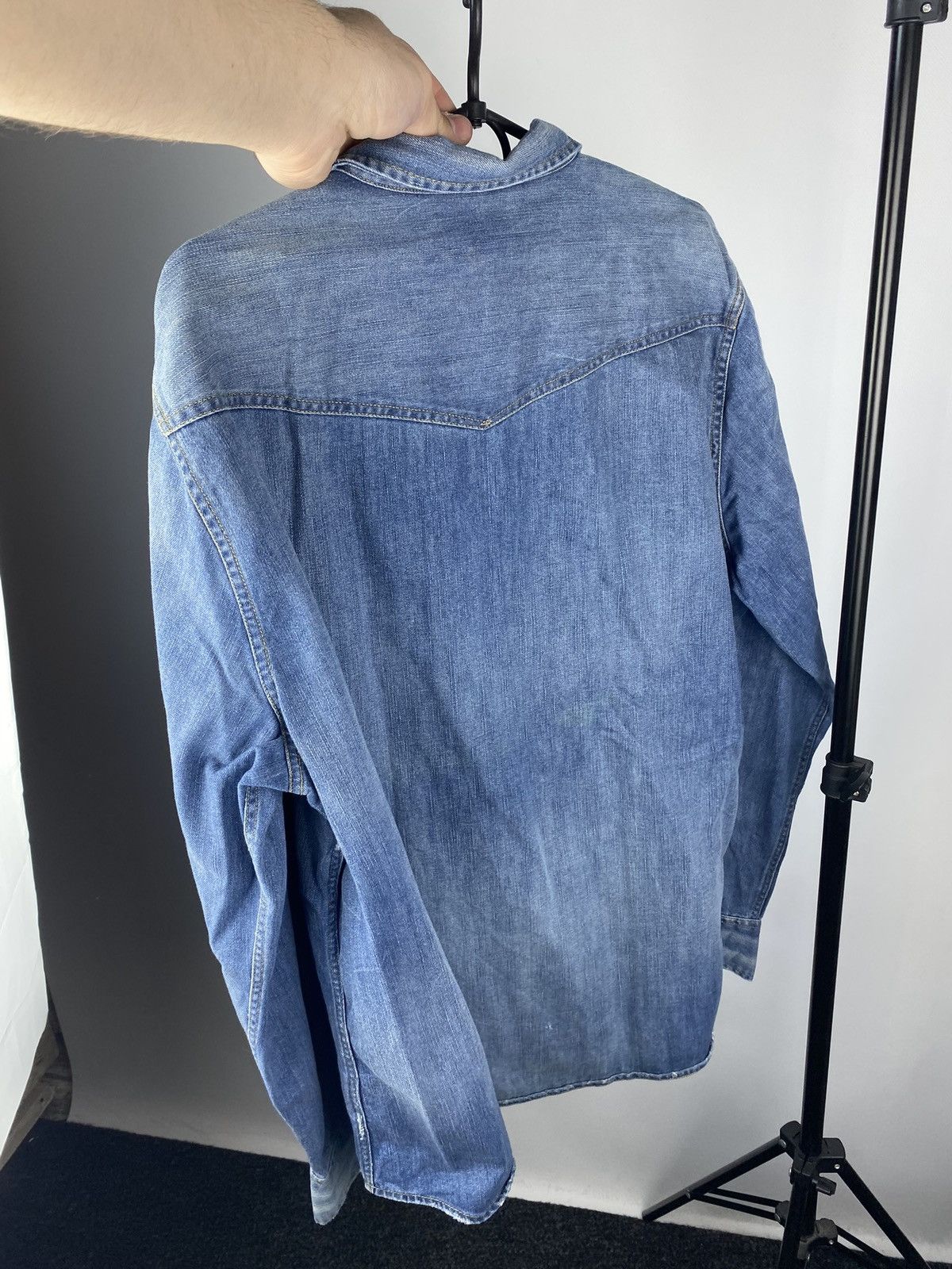 Denim & Supply Ralph Lauren × Designer × Vintage Denim Supply Ralph Lauren Blue Button Up Denim Pocket Shirt Size US XL / EU 56 / 4 - 7 Thumbnail