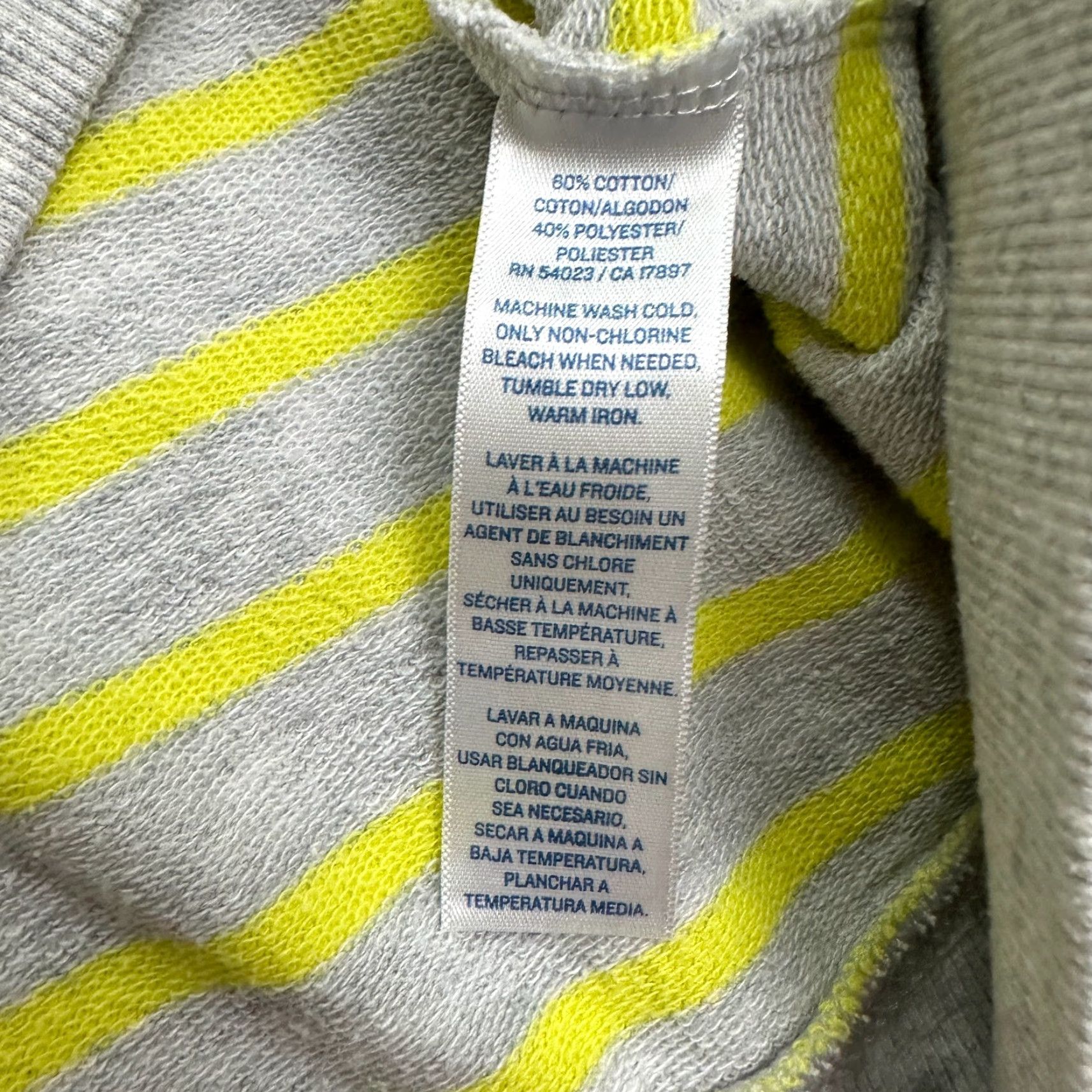 Old Navy Old Navy Sweatshirt Womens Medium Gray Yellow Raglan Round Neck Pullover Casual Size M / US 6-8 / IT 42-44 - 6 Thumbnail