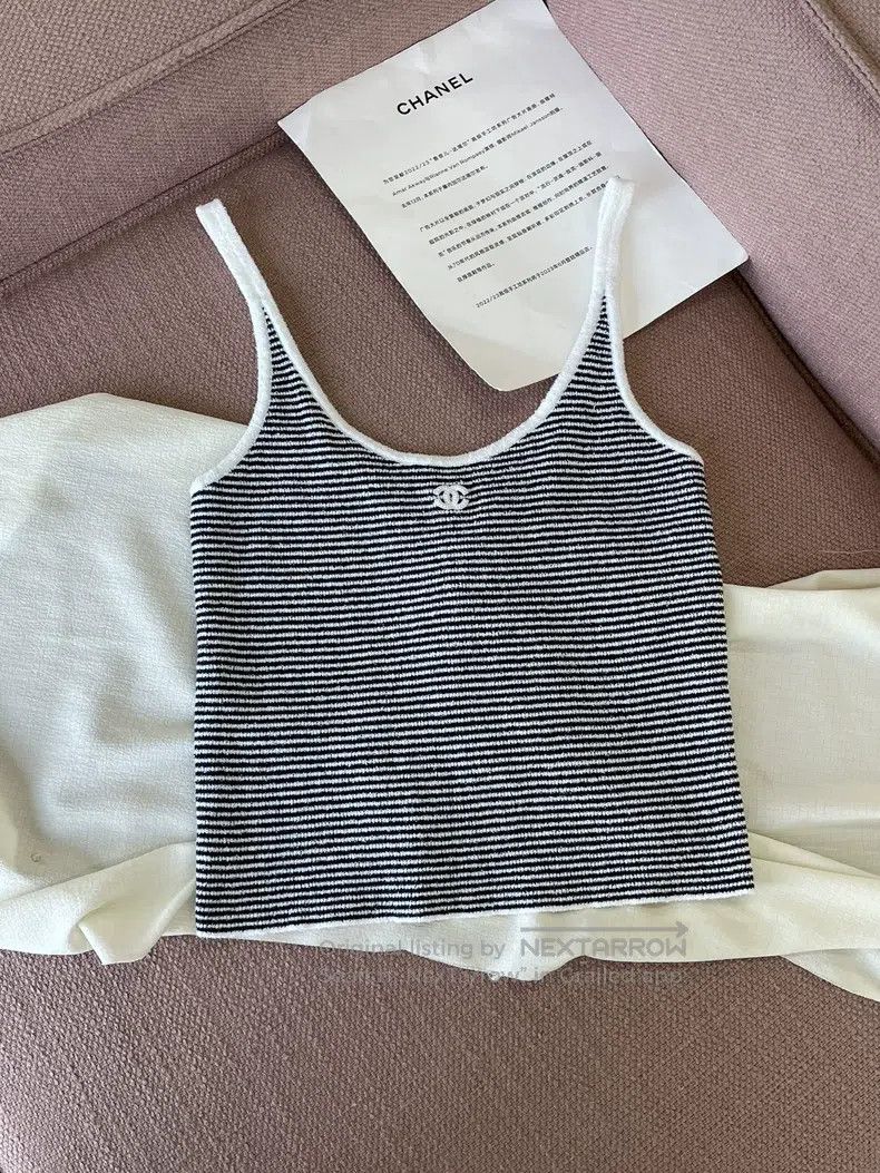 Chanel Chanel Black and white striped suspender vest Size XS / US 0-2 / IT 36-38 - 1 Thumbnail