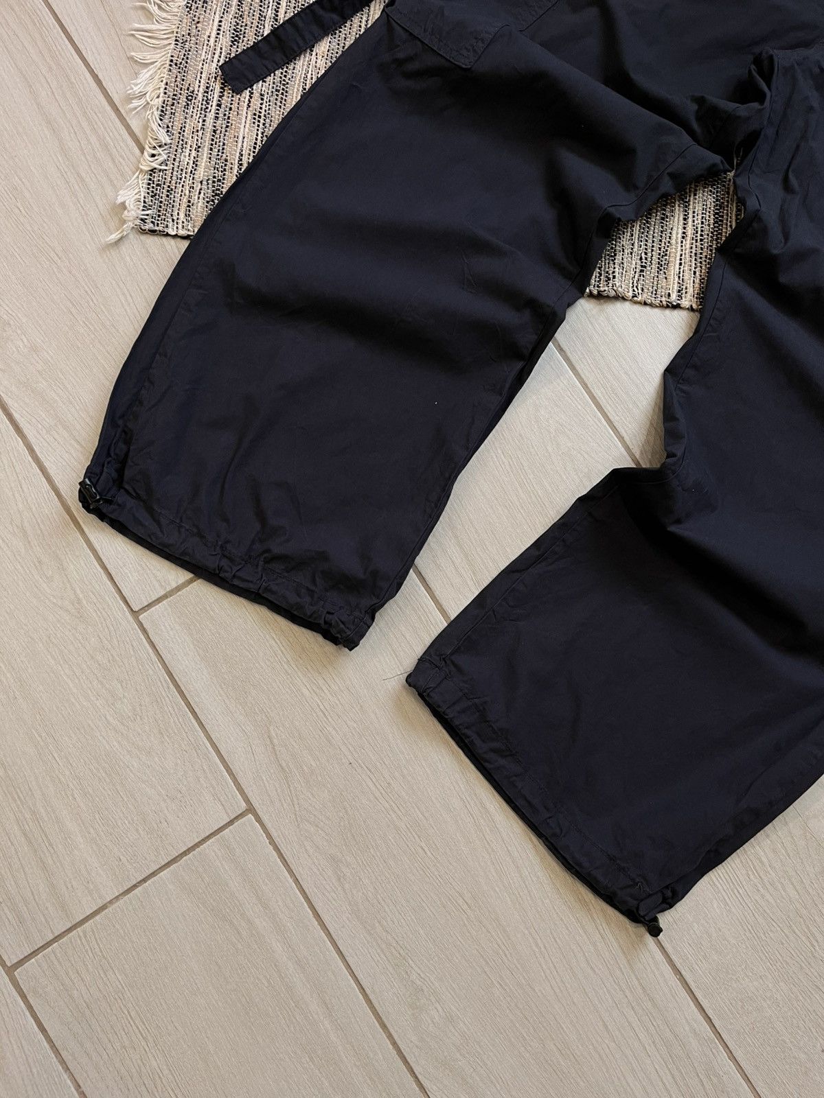 Japanese Brand × Vintage Y2K Vintage Navy Parachute Nylon Pants Japanese Avantgarde Size US 32 / EU 48 - 6 Thumbnail