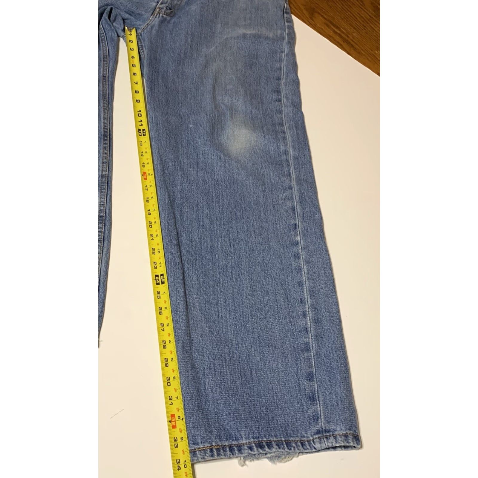 Levi's VINTAGE Levi's 550 Jeans Distressed Relaxed Fit Men 40x32 Straight Denim Cotton Blue 550 Series Mens Jeans Size US 40 / EU 56 - 5 Thumbnail