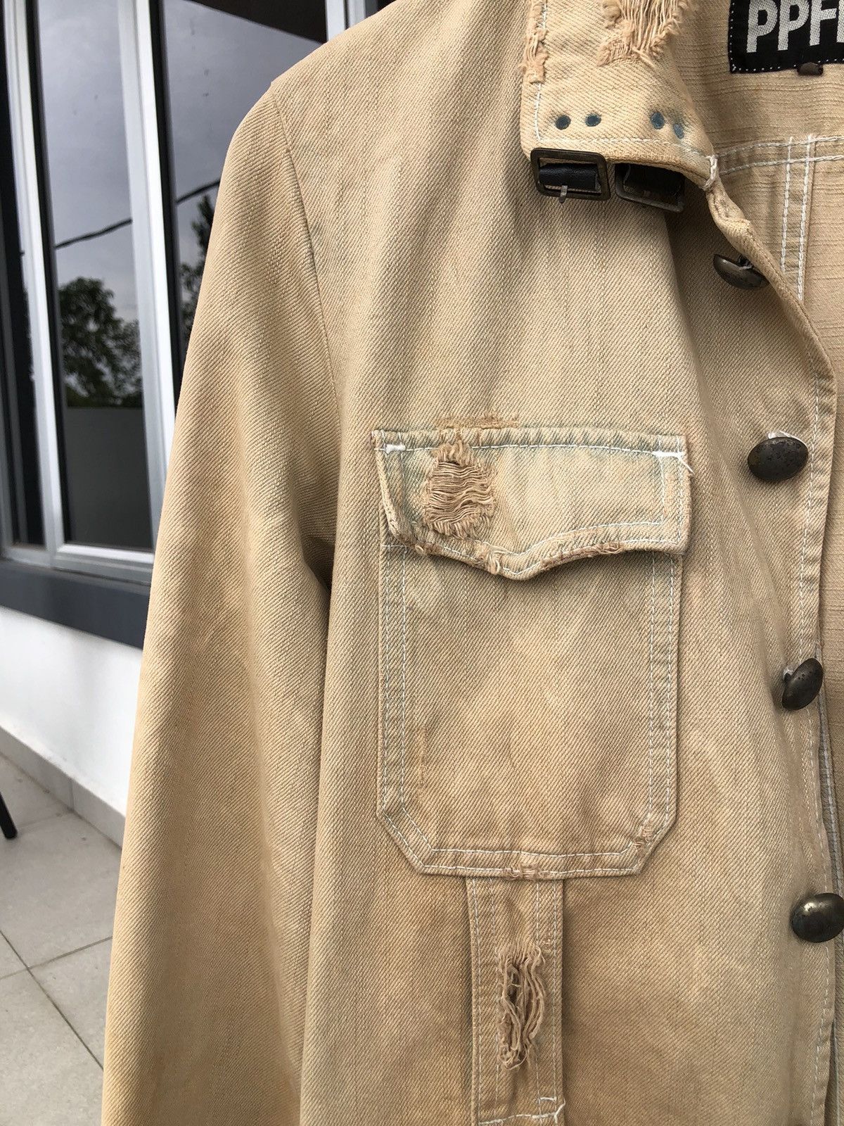 PPFM Vintage PPFM Japanese designer distressed denim jacket Size US M / EU 48-50 / 2 - 4 Thumbnail