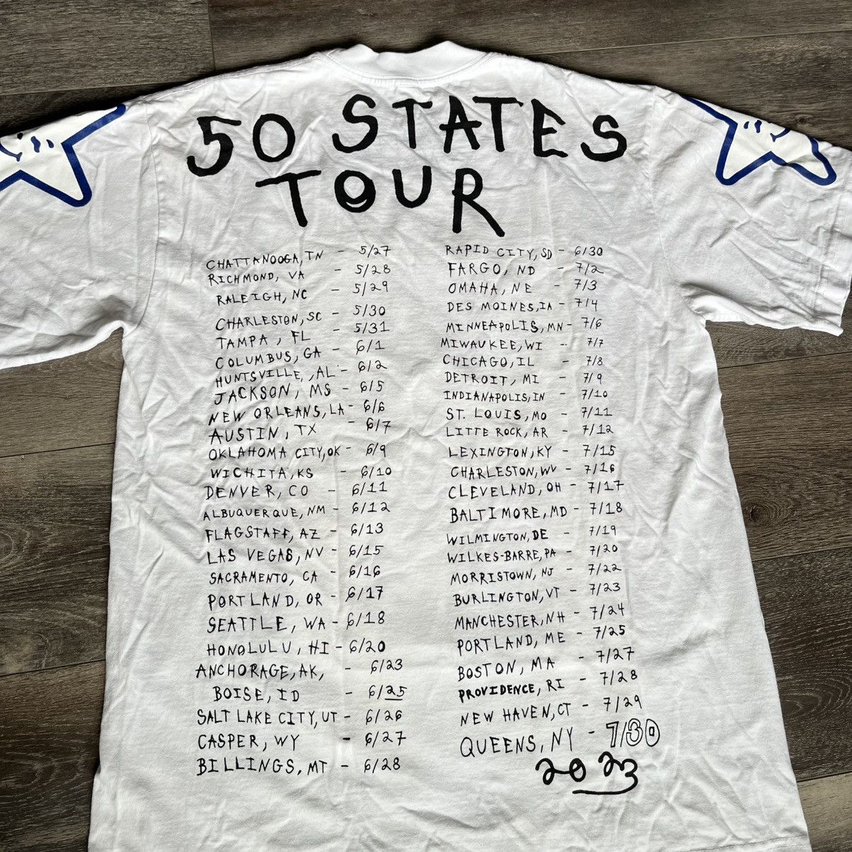 Asspizza Asspizza 50 States Tour American Flag Graphic White T Shirt Size US S / EU 44-46 / 1 - 5 Thumbnail