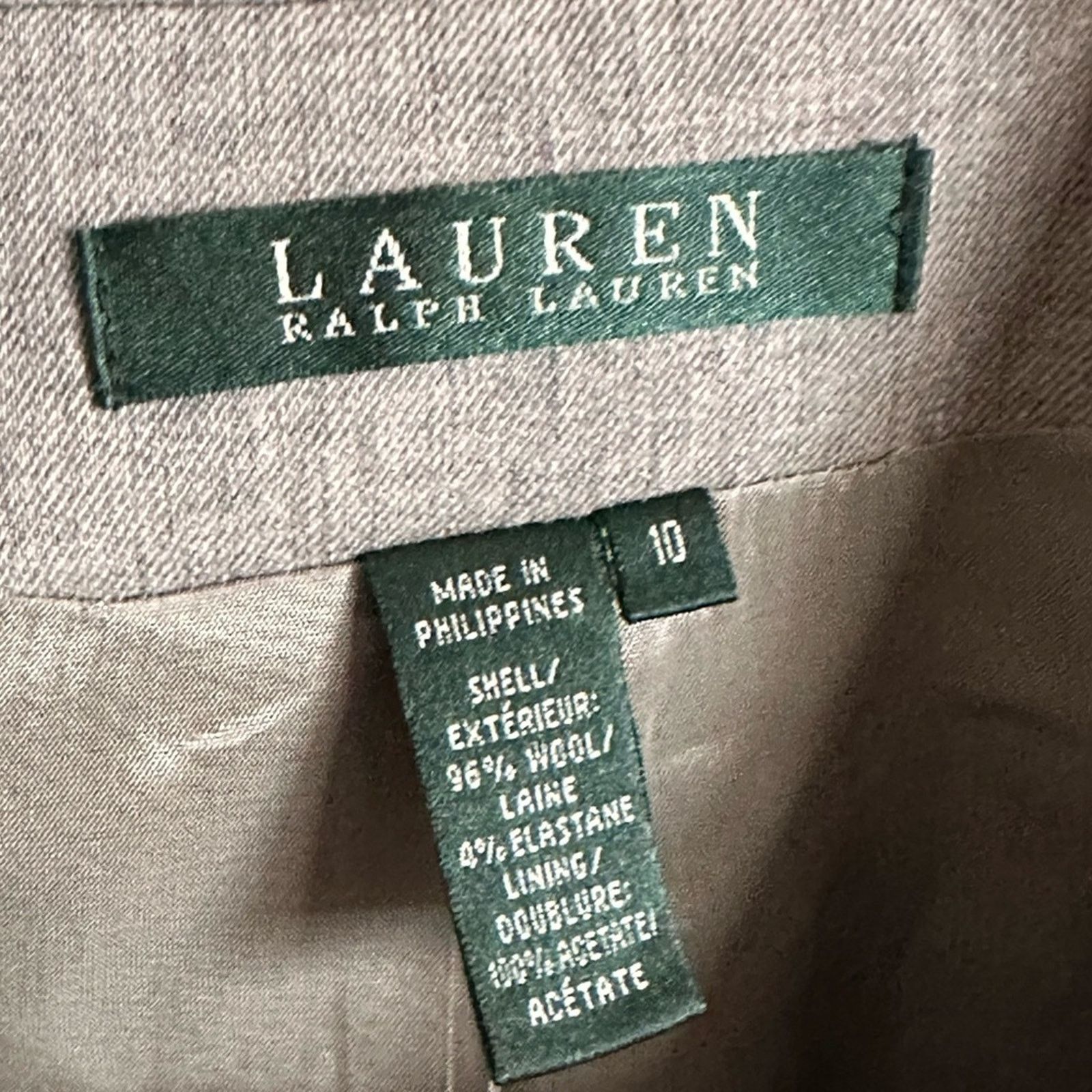 Lauren Ralph Lauren Lauren Ralph Lauren Heather Gray Wool Blazer Jacket Size L / US 10 / IT 46 - 4 Thumbnail
