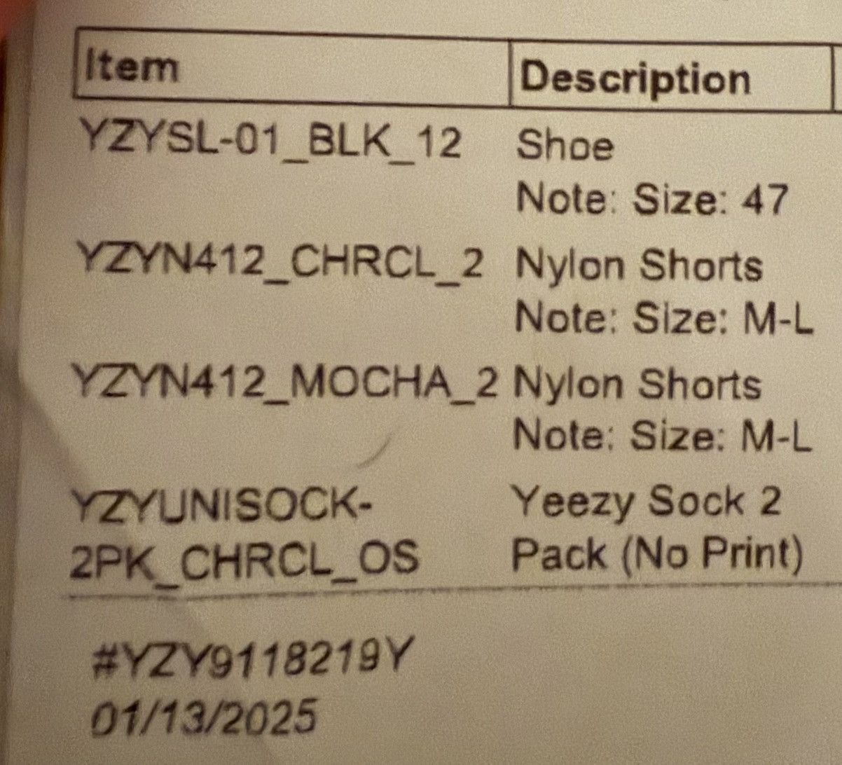 Yeezy Size 2 (M/L) - Yeezy SH-01 No Print Shorts Black (New) Size US 34 / EU 50 - 4 Thumbnail