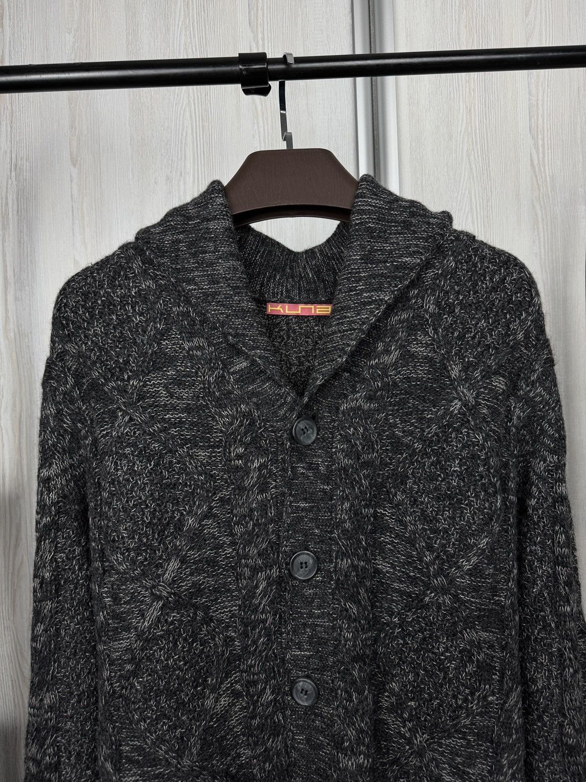 KUNA Kuna pure Baby Alpaca grey sweater cardigan men’s L Size US L / EU 52-54 / 3 - 3 Thumbnail