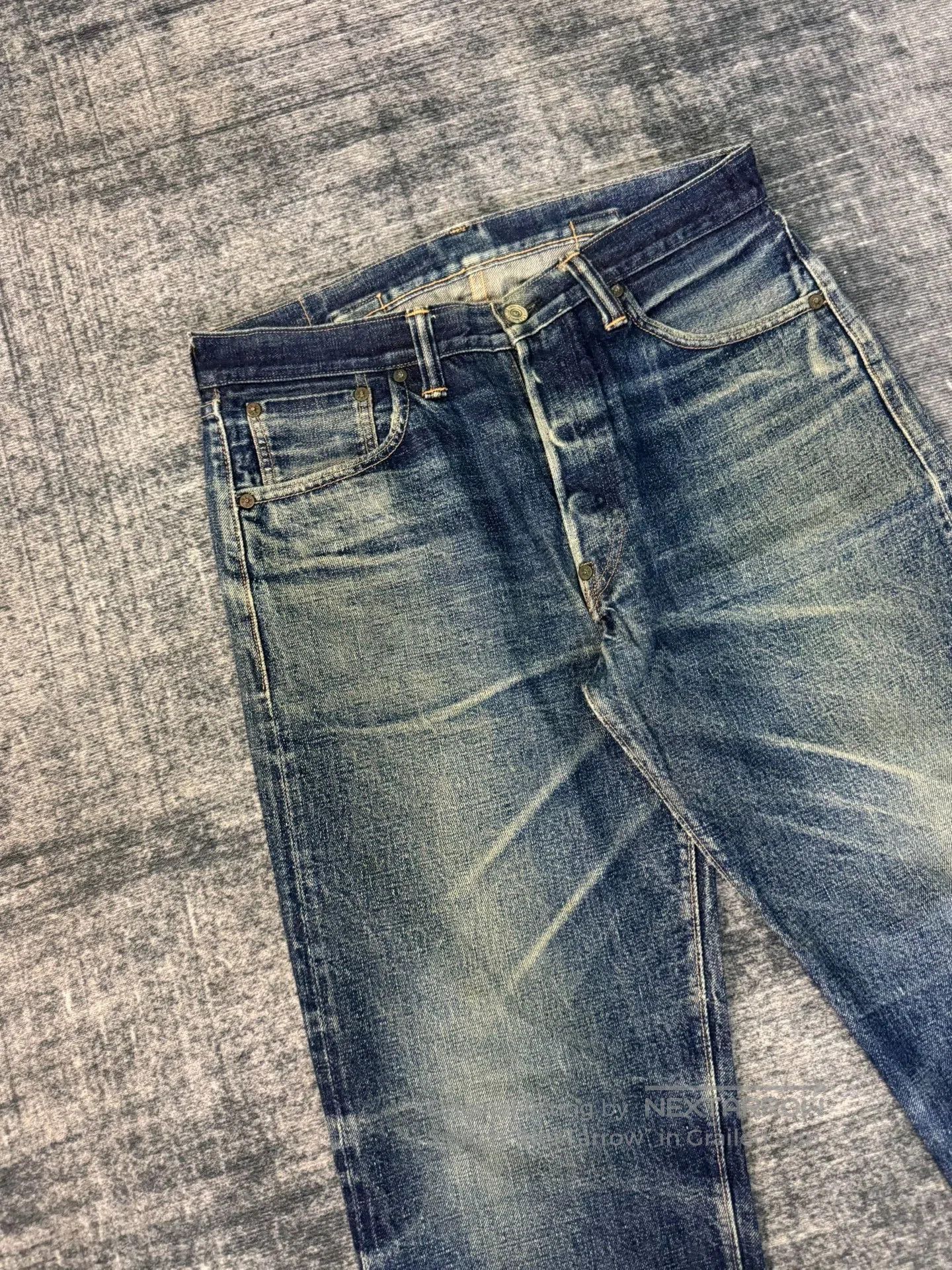Vintage Vintage 700 Japan Washed Retro Blue Jeans. Size US 32 / EU 48 - 2 Thumbnail