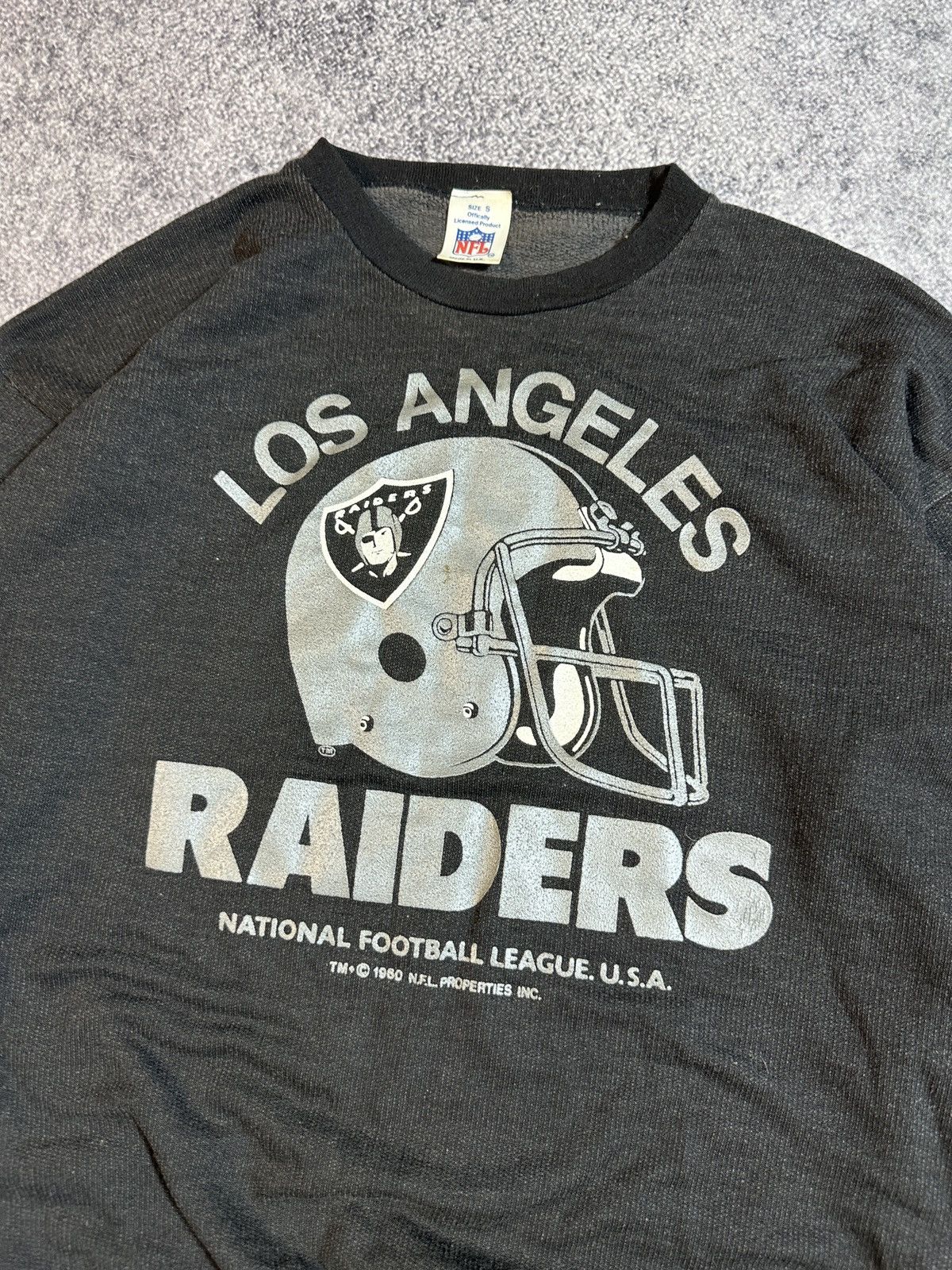 NFL × Vintage NFL Vintage Los Angeles Raiders Sweatshirt 80s Rare USA S Size US S / EU 44-46 / 1 - 2 Thumbnail