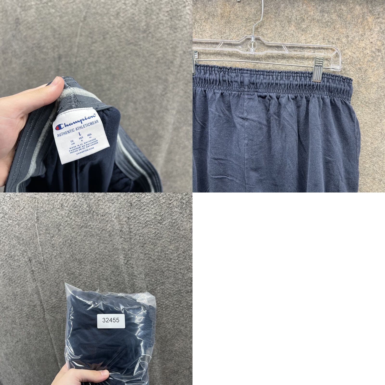 Champion Champion Sweatpants Mens Large Blue Elastic Waist Athletic Joggers Logo Lounge Size US 33 - 8 Thumbnail