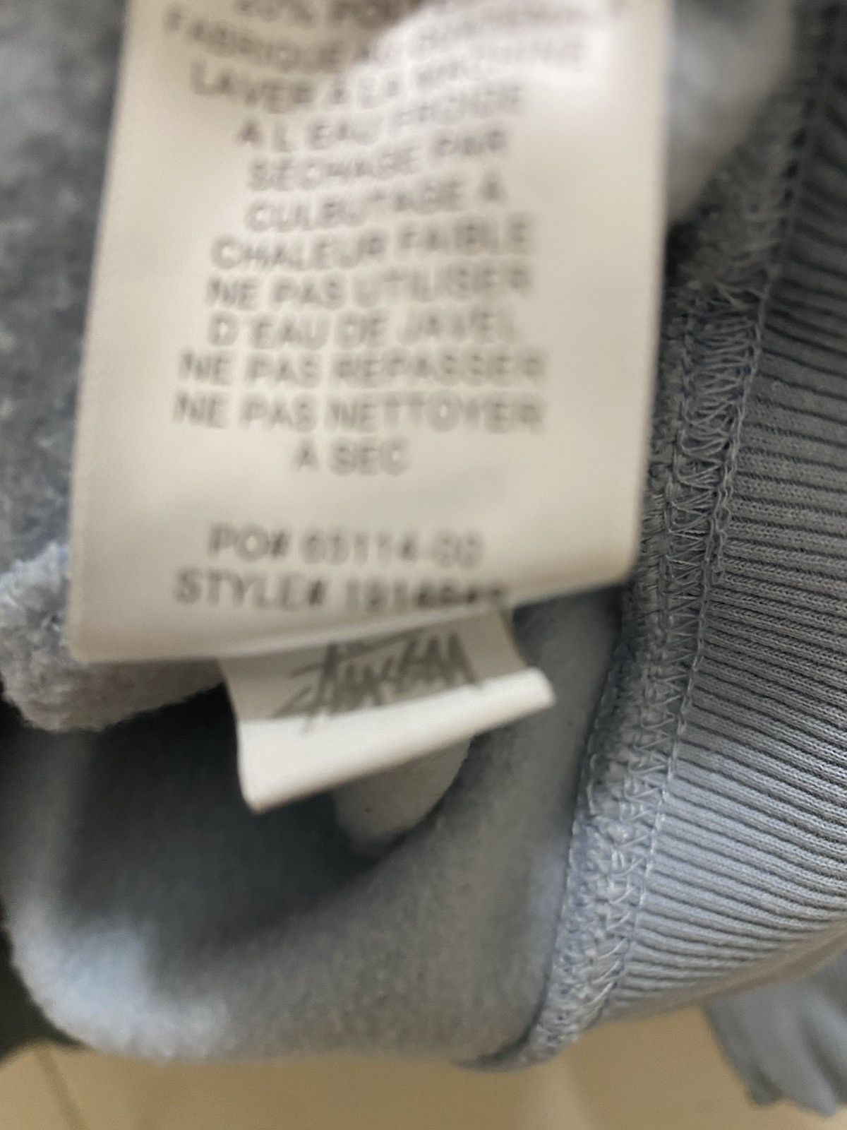 Stussy Stüssy Basic Logo sweatshirt, size XL, light blue, used Size US XL / EU 56 / 4 - 10 Thumbnail