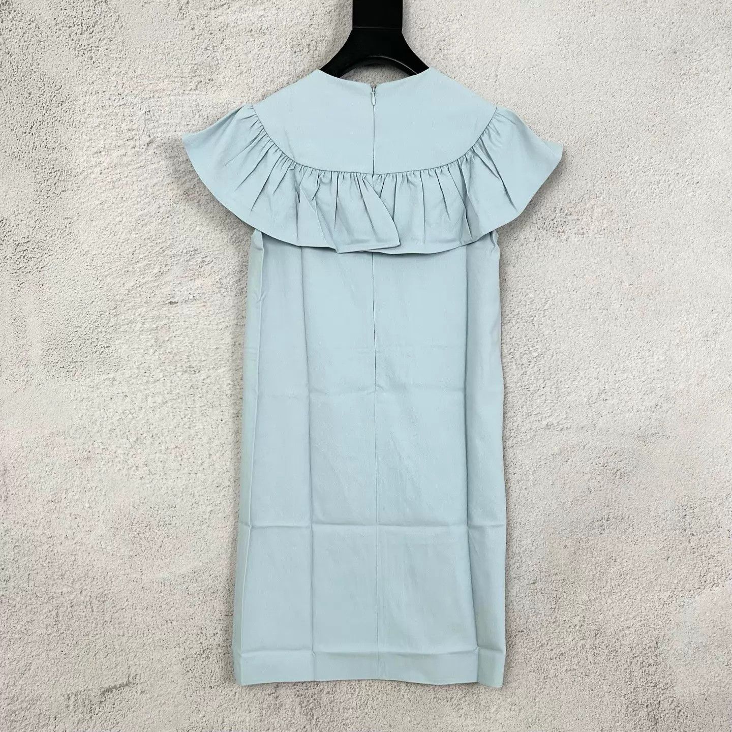 Miu Miu MIU MIU New Ruffled Sleeveless Blue 36 Dress Size XS / US 0-2 / IT 36-38 - 2 Thumbnail