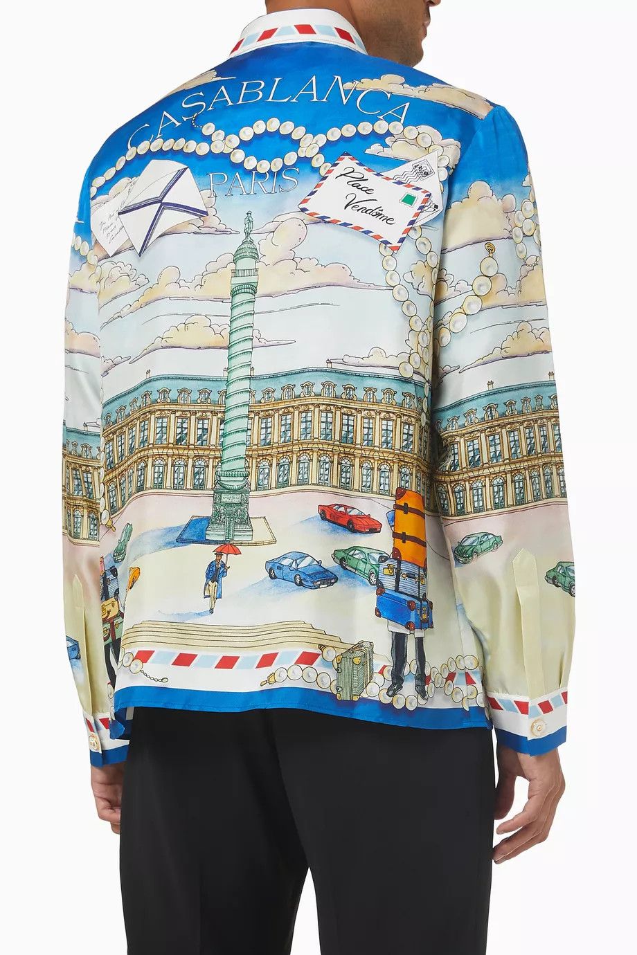 Casablanca o1mle0326 Long Sleeve Silk Shirt Place Casa in Multicolor Size US XL / EU 56 / 4 - 5 Thumbnail