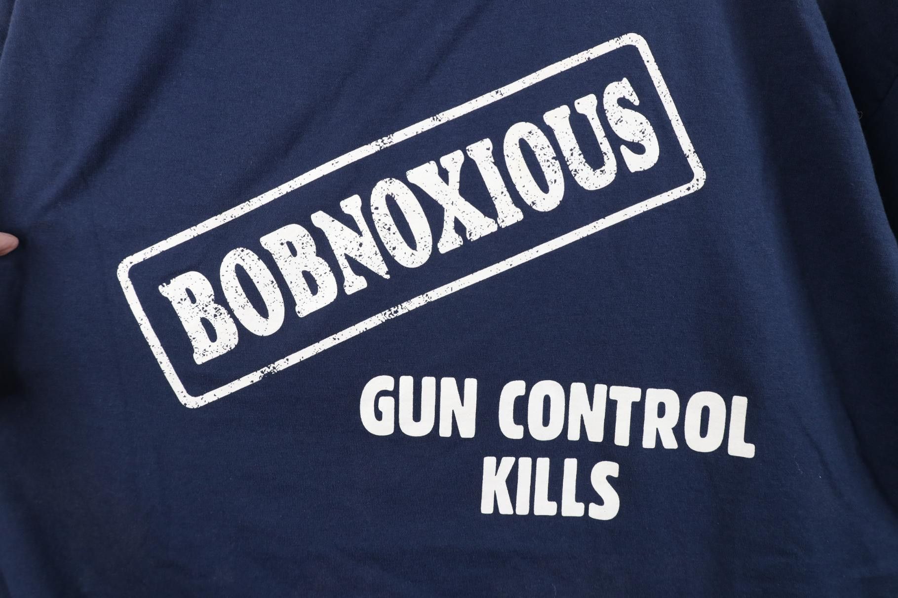 Vintage Vintage 90s Gun Bobnoxious Band Short Sleeve T-Shirt Blue Size US XL / EU 56 / 4 - 4 Thumbnail