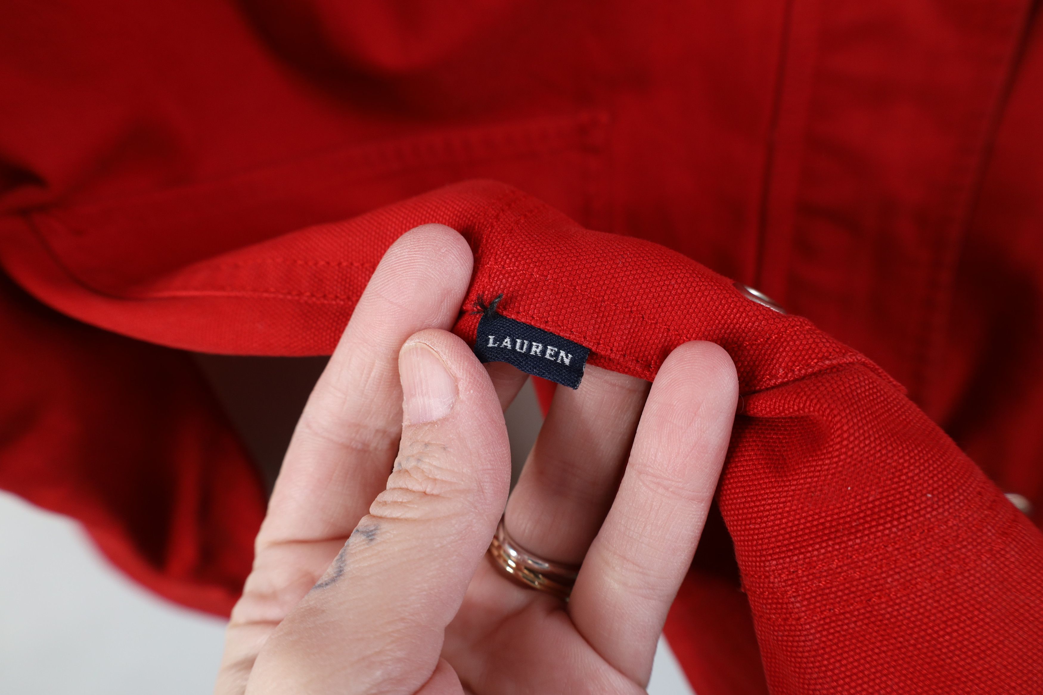 Ralph Lauren Vintage 90s Ralph Lauren Clasp Toggle Button Jacket Red Size M / US 6-8 / IT 42-44 - 8 Thumbnail