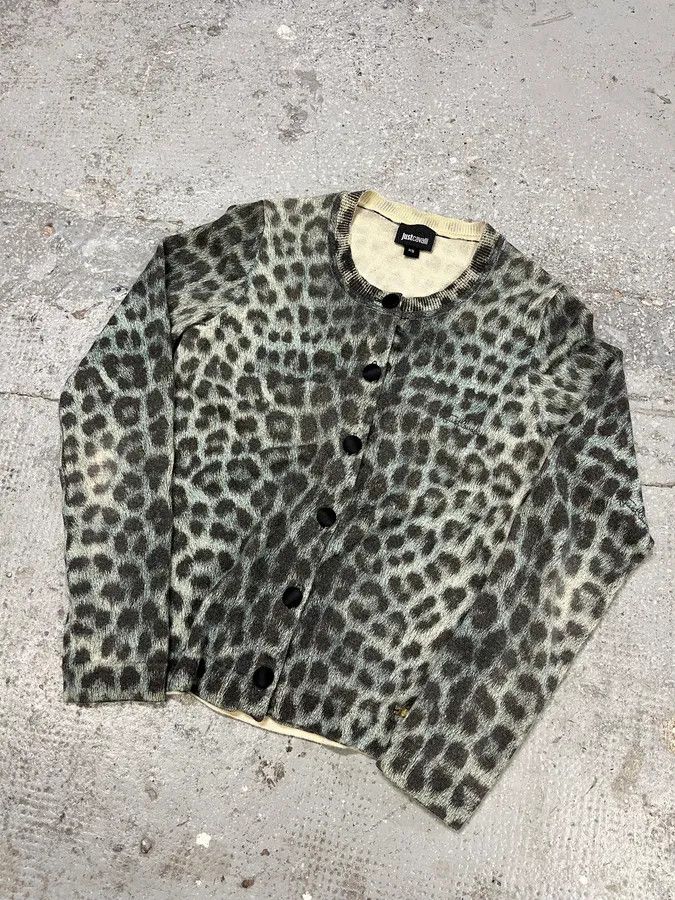 Just Cavalli AW2014 Cavalli Green Leopard Cardigan Size XS / US 0-2 / IT 36-38 - 5 Thumbnail