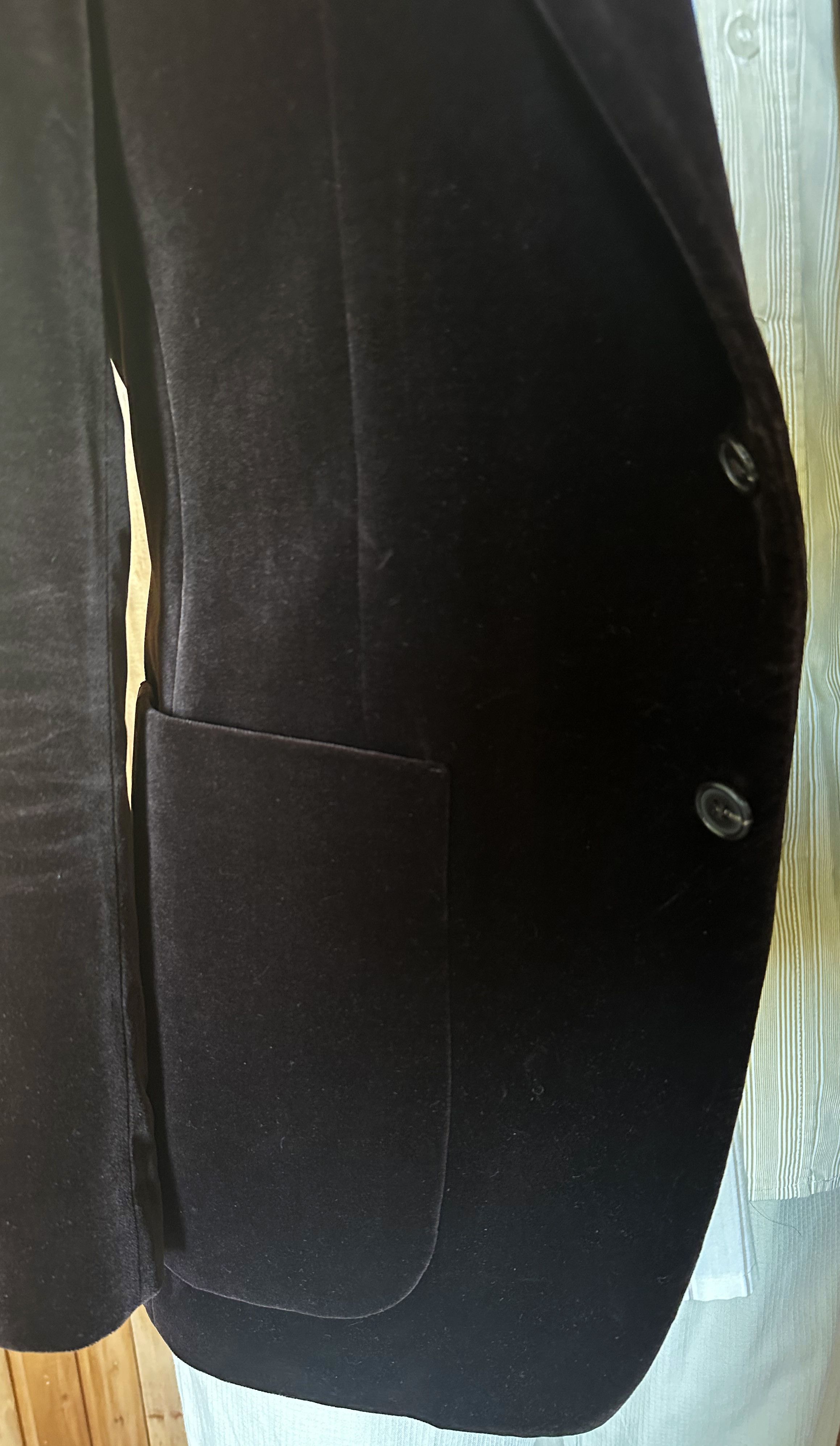Maison Margiela Early 2000s Brown Velvet Blazer Size 50R - 6 Thumbnail