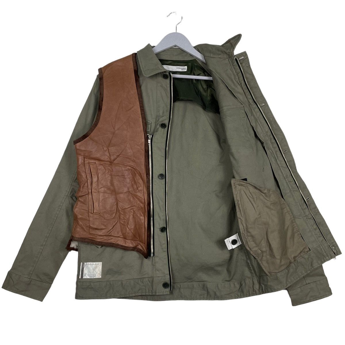 Japanese Brand × Undecorated Man 💥UNDECORATED MAN AW2012 MOUTON VEST CARGO JACKET Size US M / EU 48-50 / 2 - 10 Thumbnail