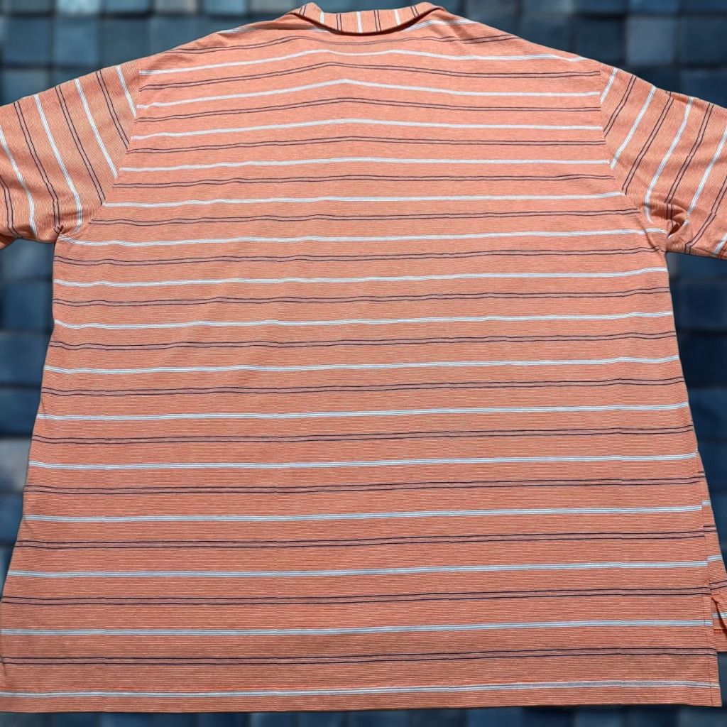Orvis Orvis Polo Shirt Mens XL Orange Striped Short Sleeve Knit Cotton Polo Shirt XL Orange Mens Polo Shirt Size US XL / EU 56 / 4 - 1 Thumbnail