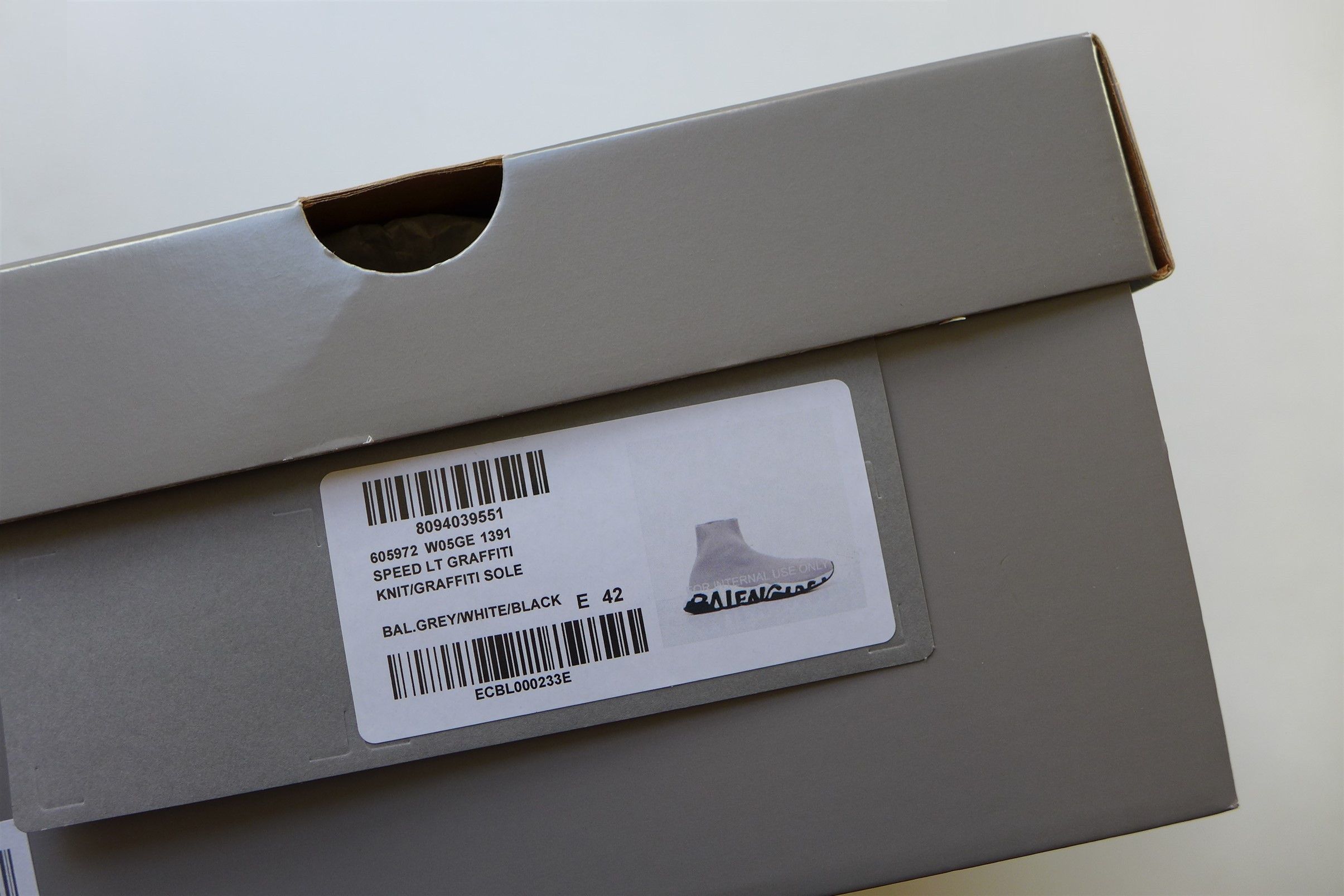Balenciaga Balenciaga Speed LT Graffiti Sock Sneakers - Grey / Black Size US 9 / EU 42 - 17 Thumbnail