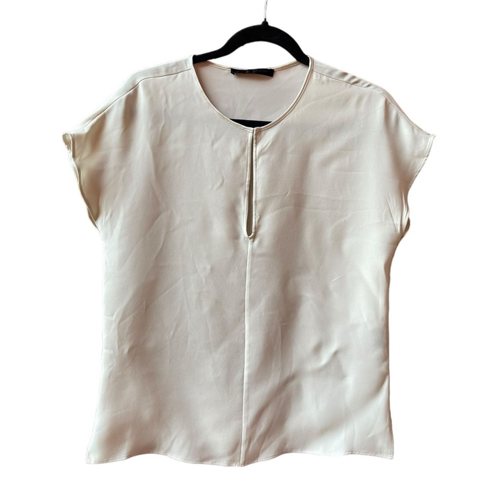 Other Jenni Kanye blouse White 100% Silk Sleeveless Top, Women XS Size XS / US 0-2 / IT 36-38 - 1 Thumbnail