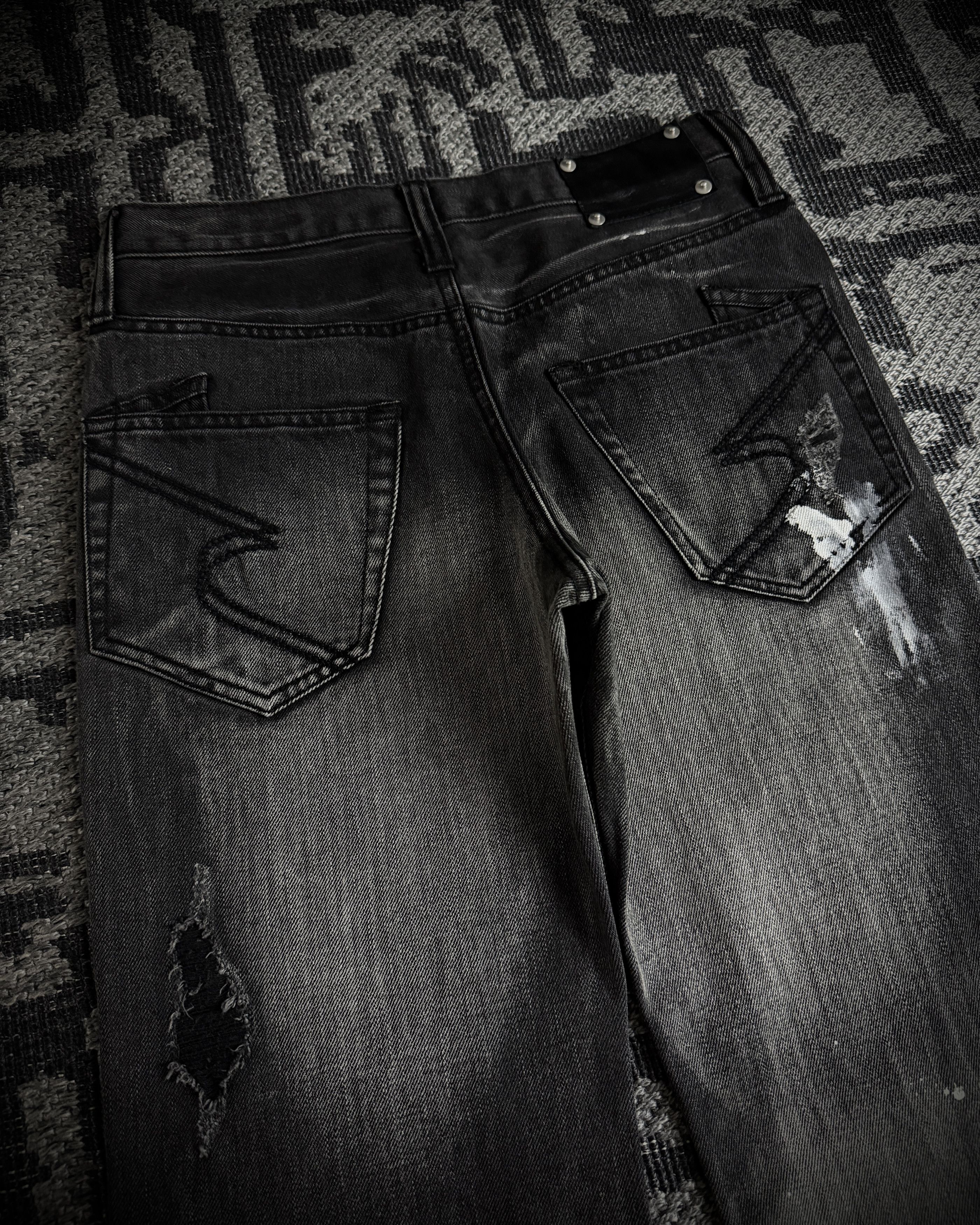 semanticdesign Semantic Design Washed Black Distressed Bootcut Jeans Size US 30 / EU 46 - 8 Thumbnail