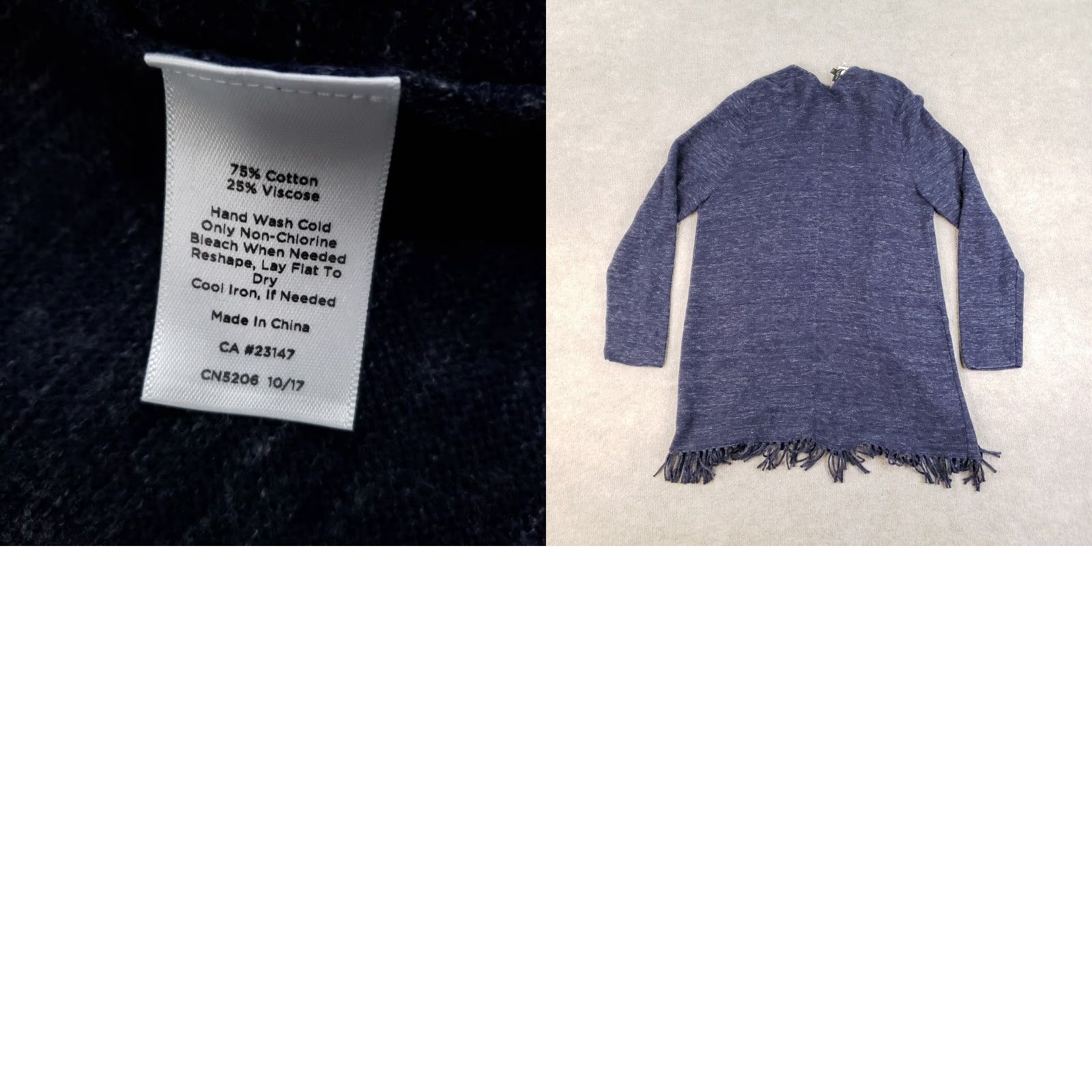 Talbots Talbots Cardigan Sweater Womens XL Petite Blue Knit Open Front Fringe Casual Size XL / US 12-14 / IT 48-50 - 8 Thumbnail