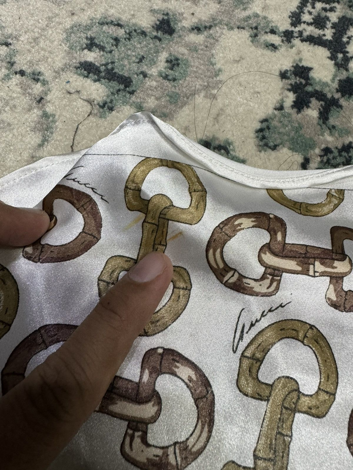 Gucci GUCCI FULLPRINT HORSEBIT SCARF NECK WRAP Size ONE SIZE - 6 Thumbnail